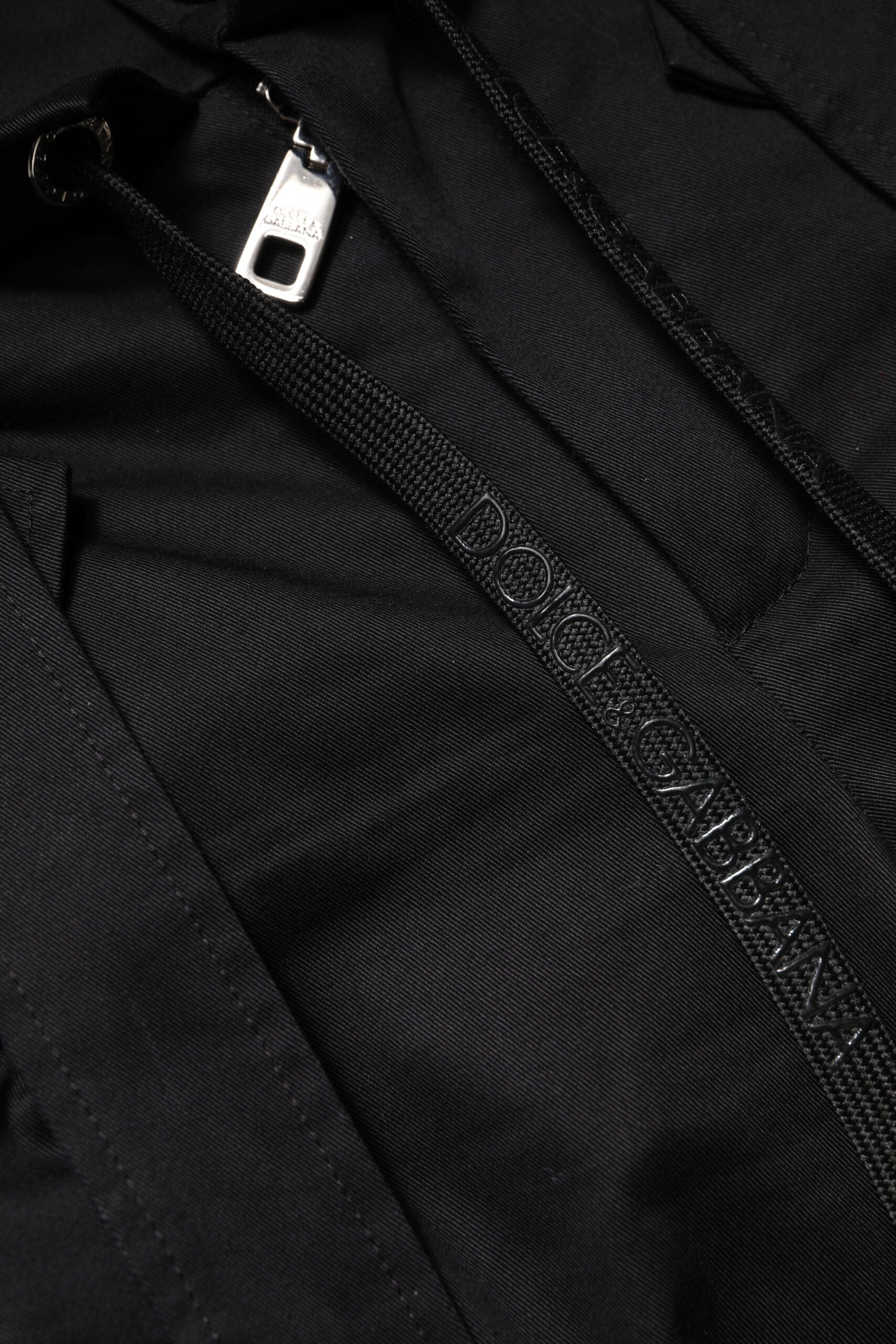Dolce & Gabbana Schwarze Cargohose aus Baumwolle mit hoher Taille