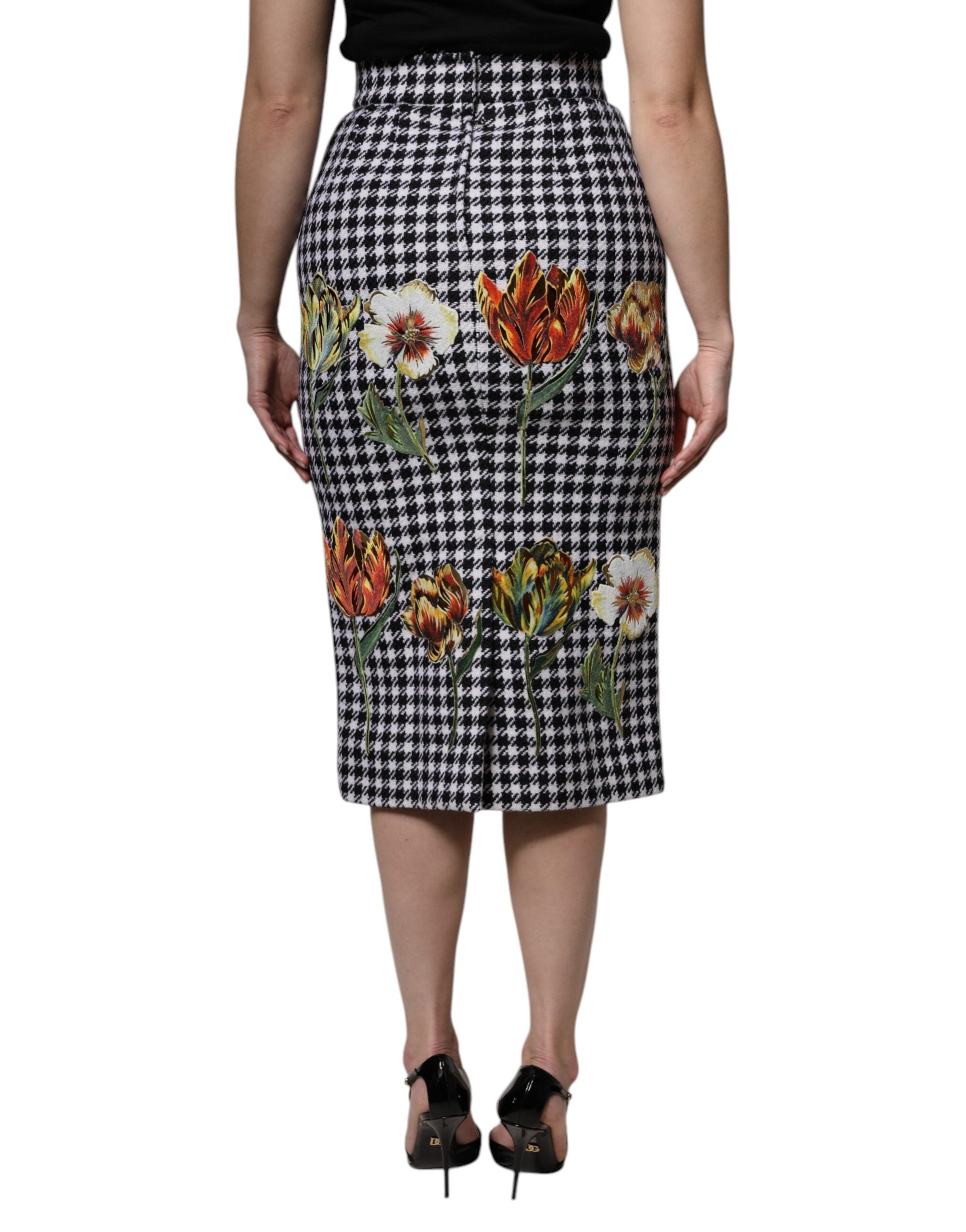 Dolce & Gabbana – Mehrfarbiger Bleistiftrock mit Blumenmuster und hoher Taille