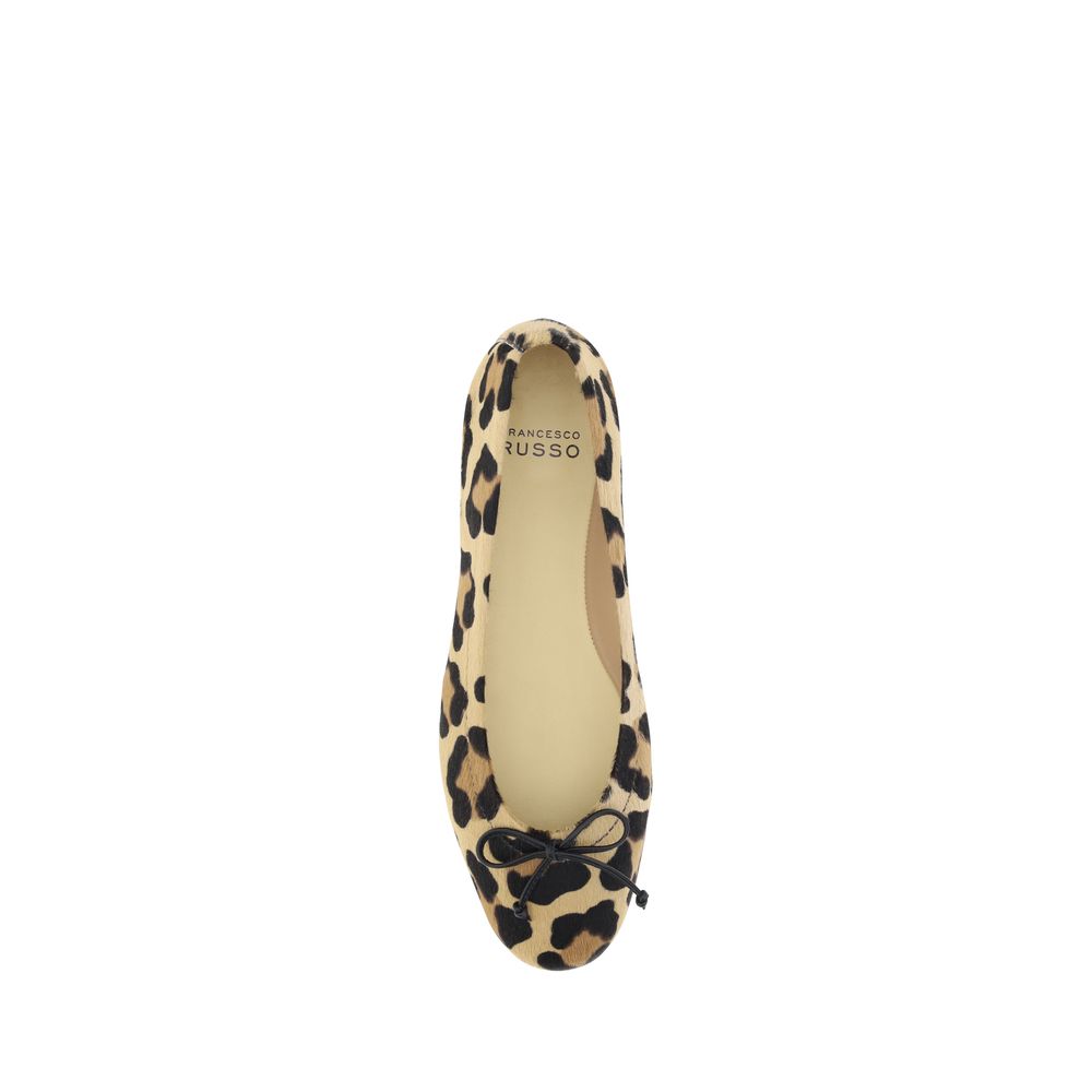Francesco Russo Ballerinas mit Leopardenmuster