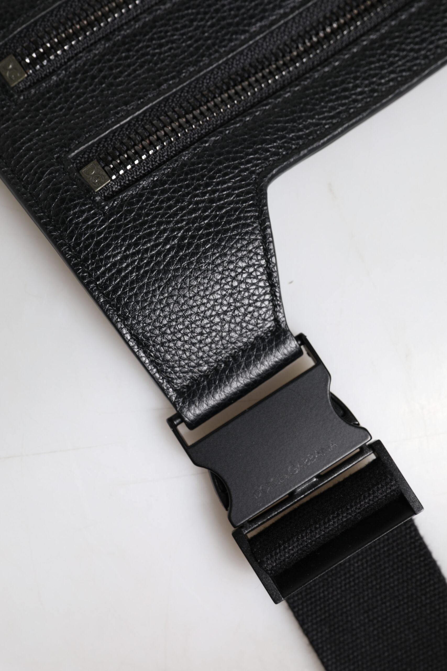 Geantă crossbody Dolce & Gabbana din piele de vițel neagră