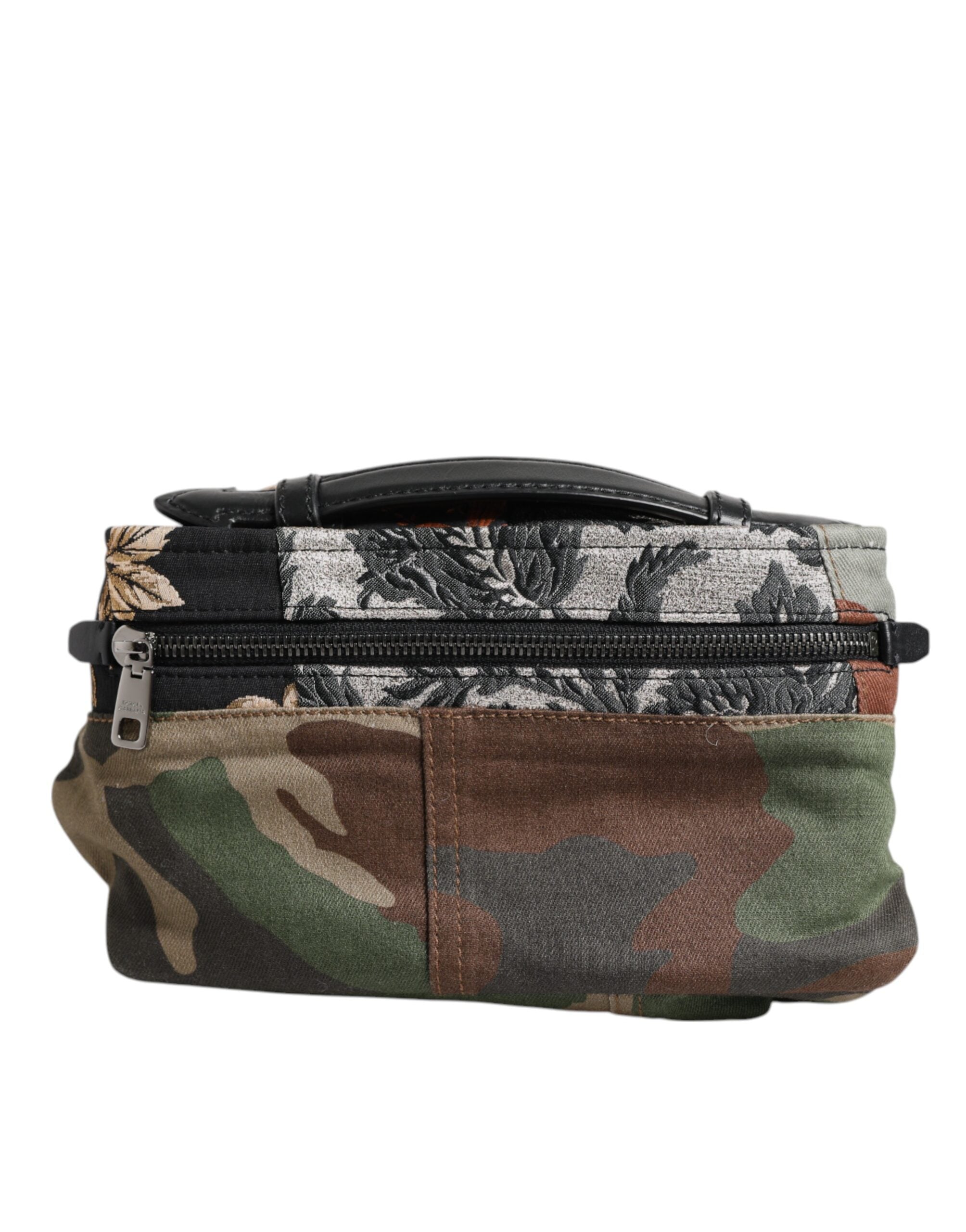 Dolce & Gabbana – Mehrfarbige Gürteltasche mit Camouflage-Patchwork-Logo