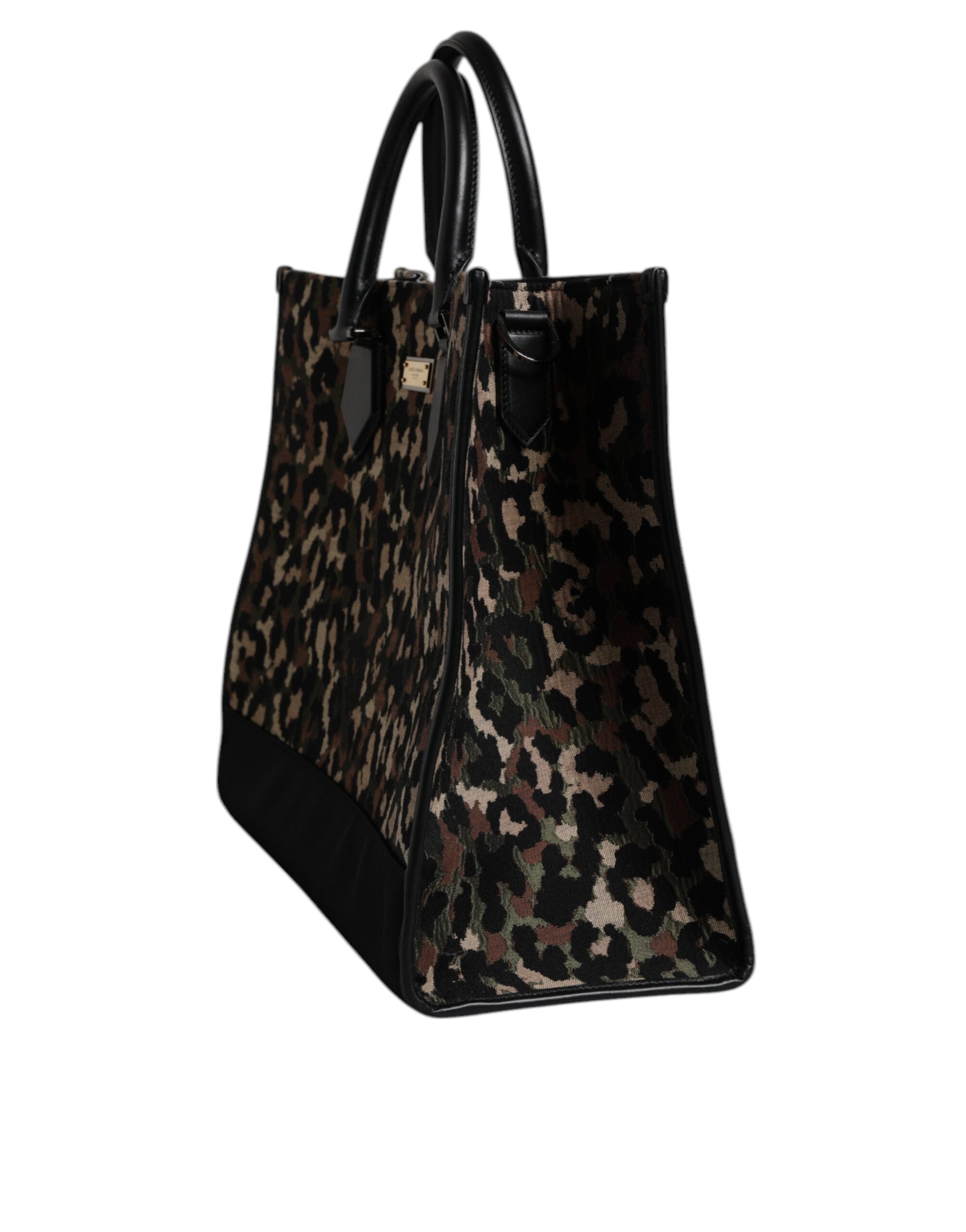 Dolce & Gabbana Geantă de umăr cu imprimeu leopard multicolor