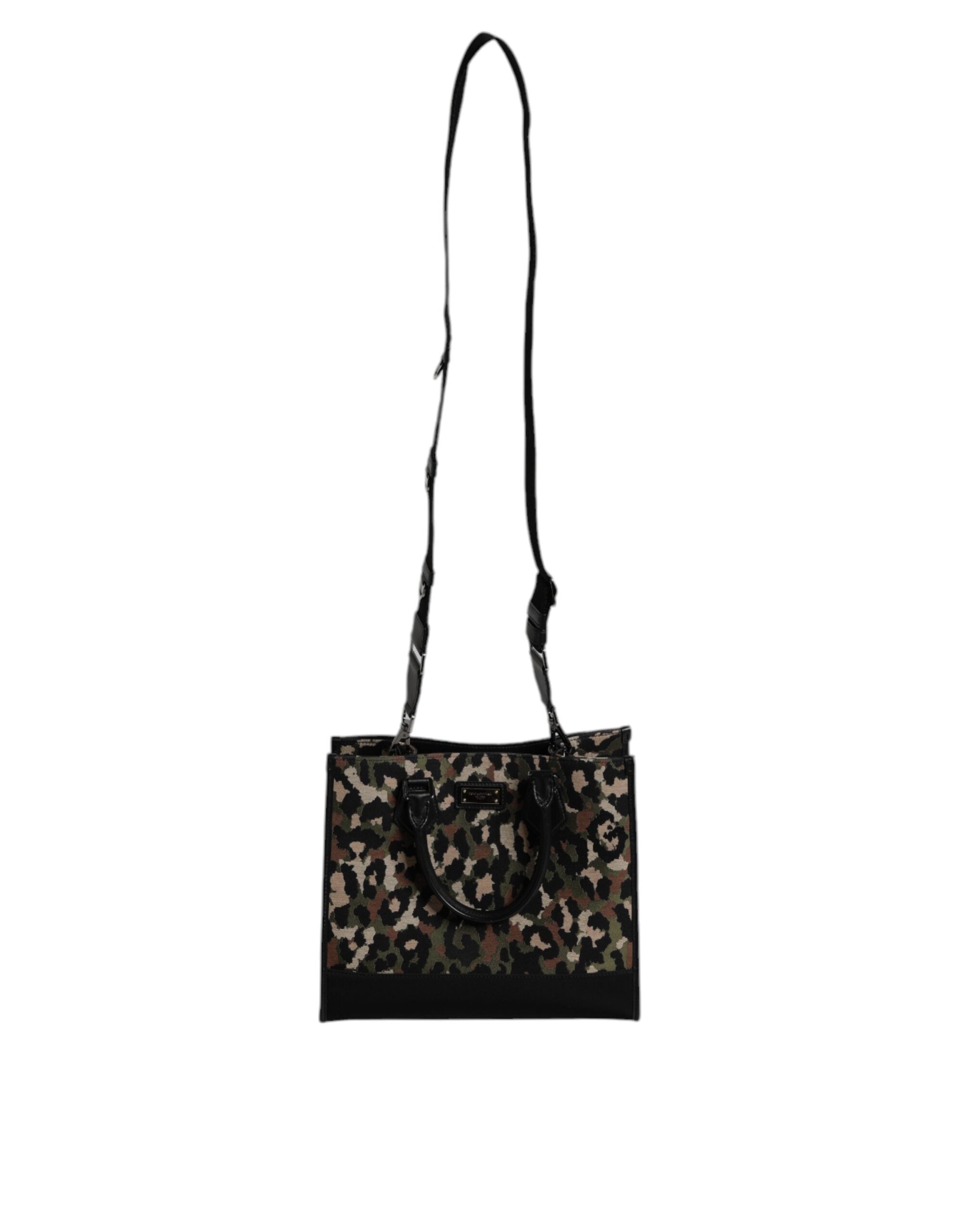 Dolce & Gabbana Geantă de umăr cu imprimeu leopard multicolor