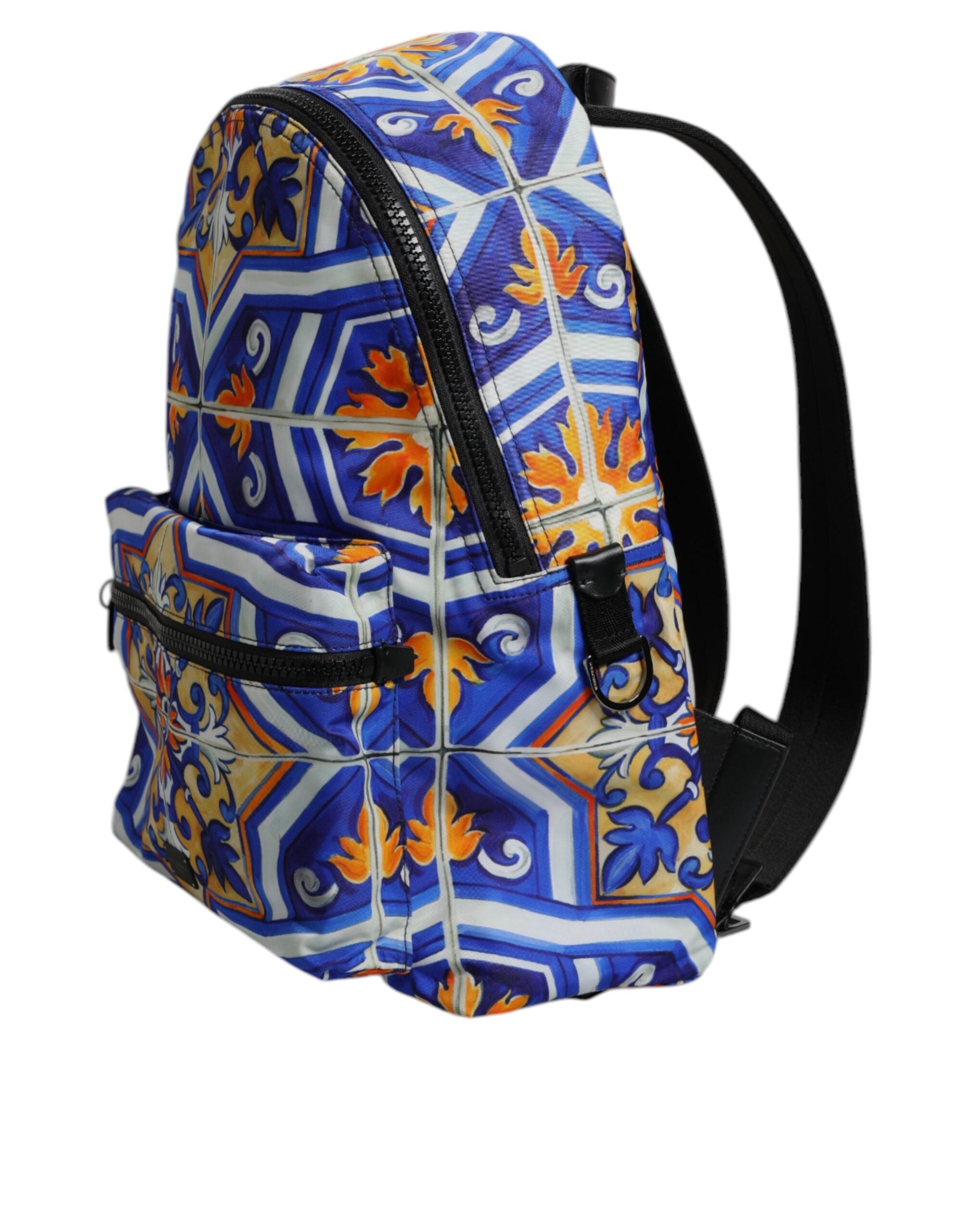 Rucsac de călătorie Dolce & Gabbana cu imprimeu Majolica multicolor