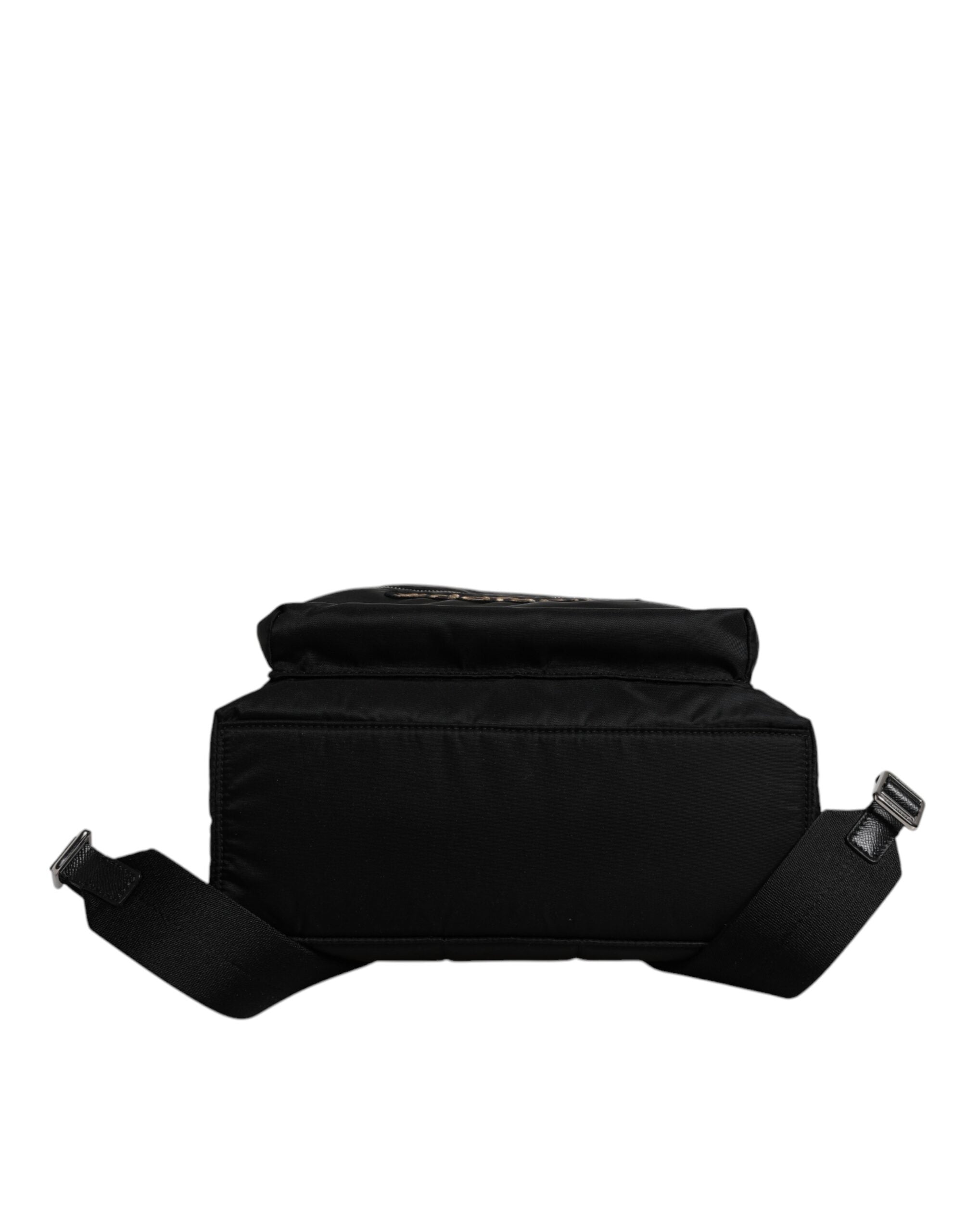 Dolce & Gabbana – Rucksack „VULCANO“ aus schwarzem Nylon #DGFAMILY mit Verzierung