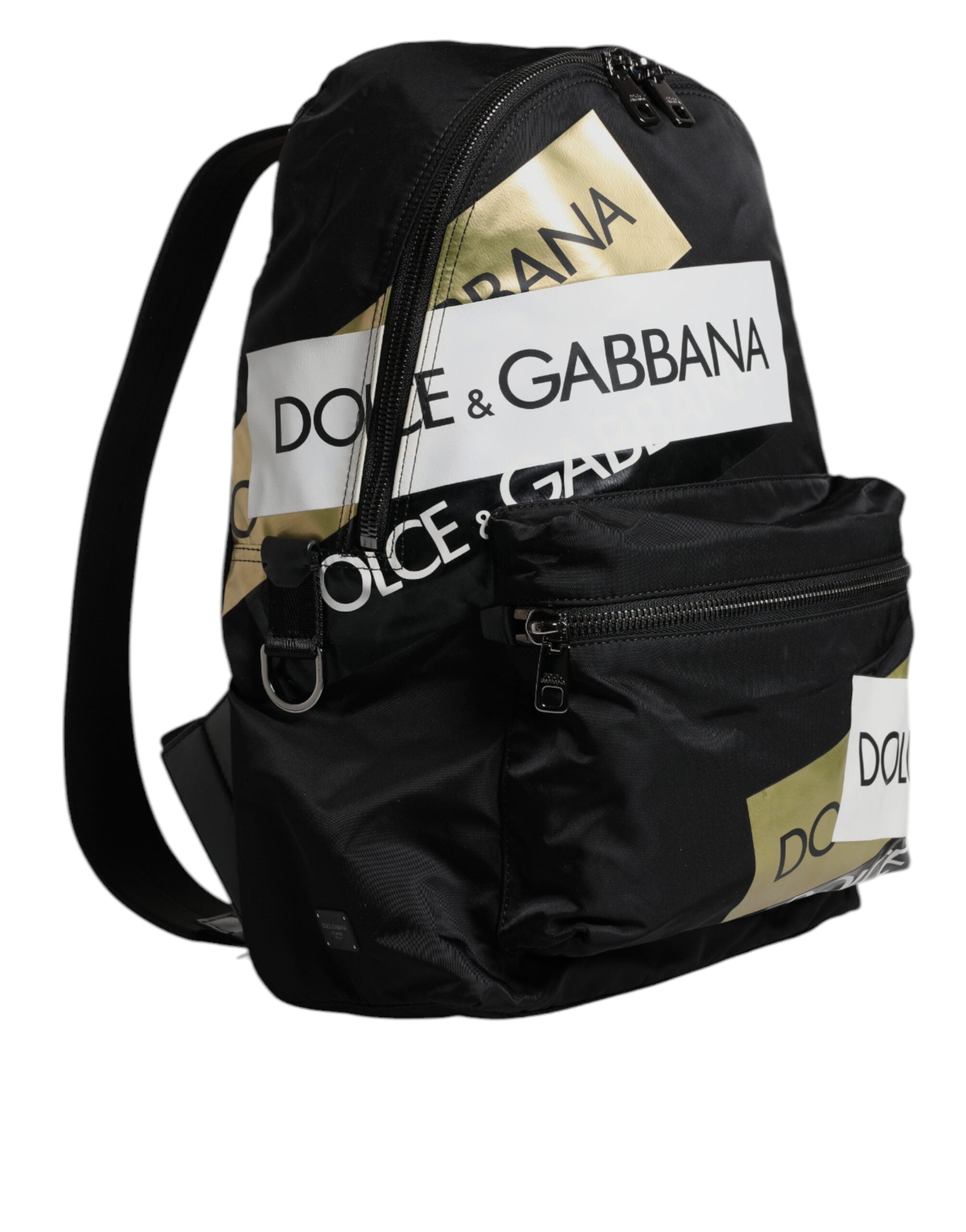 Dolce & Gabbana – Schul- und Reiserucksack aus Polyamid mit schwarzem Logoband