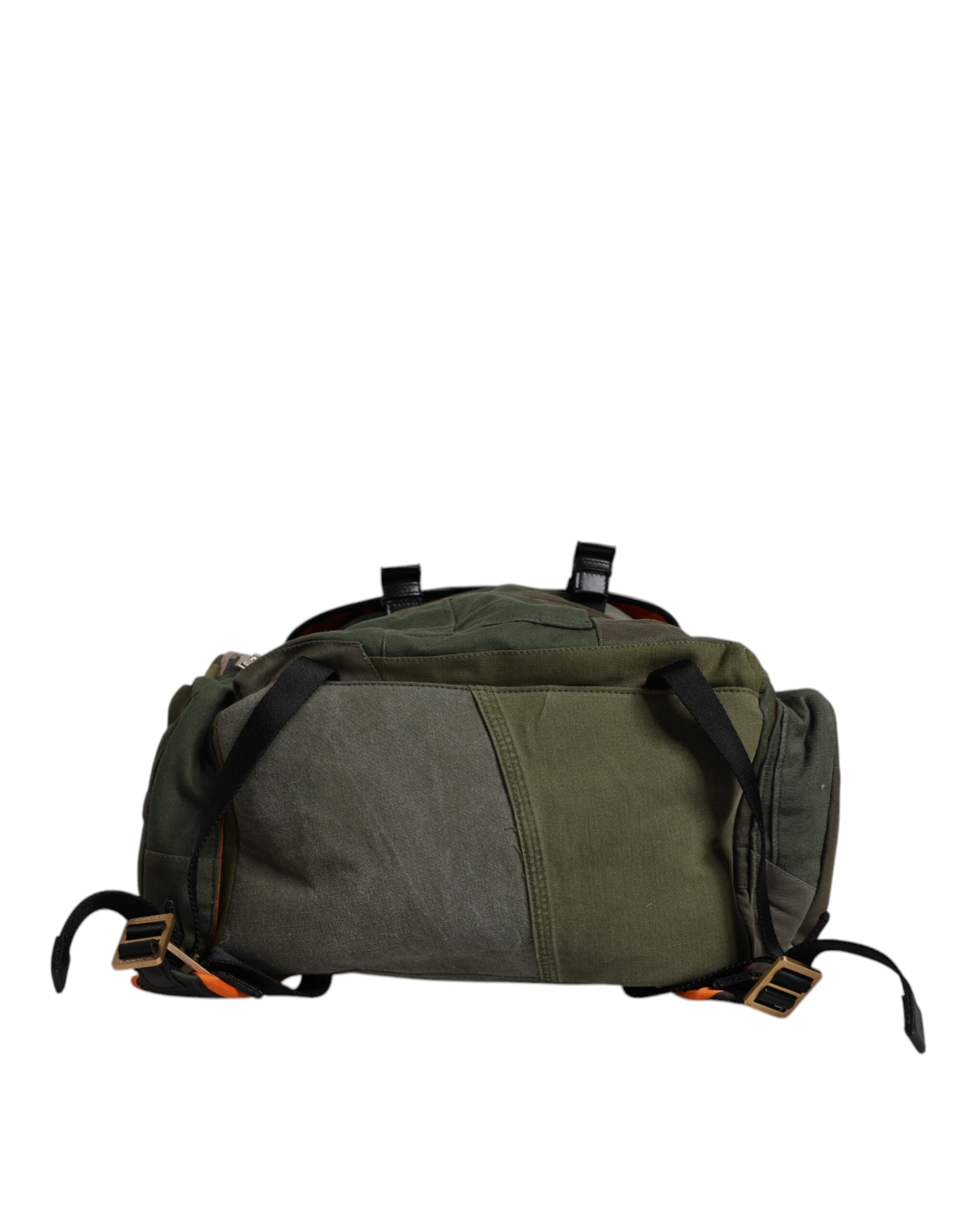 Rucsac de călătorie Dolce & Gabbana verde militar cu imprimeu patchwork