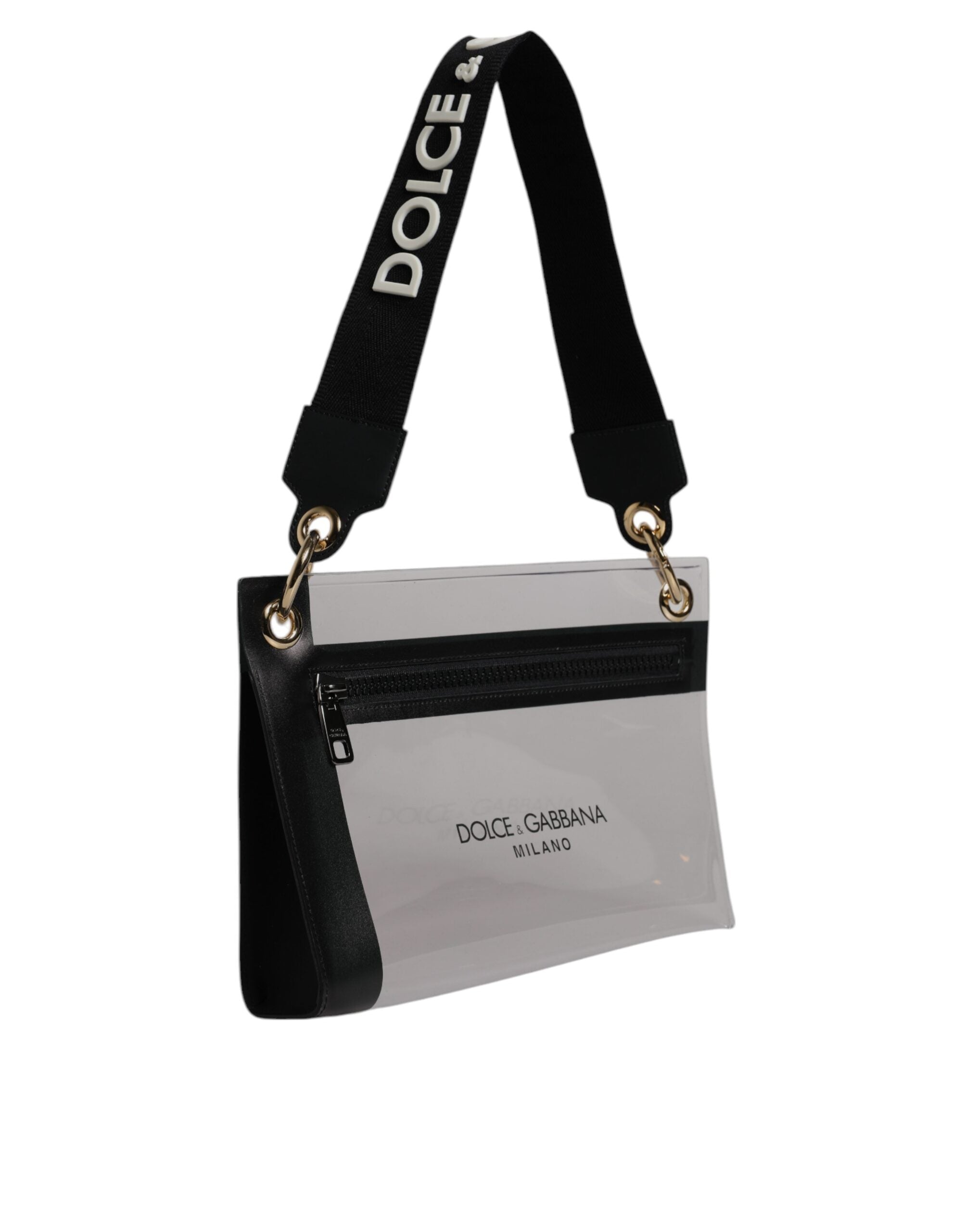 Geantă de umăr Dolce & Gabbana din piele transparentă din PVC