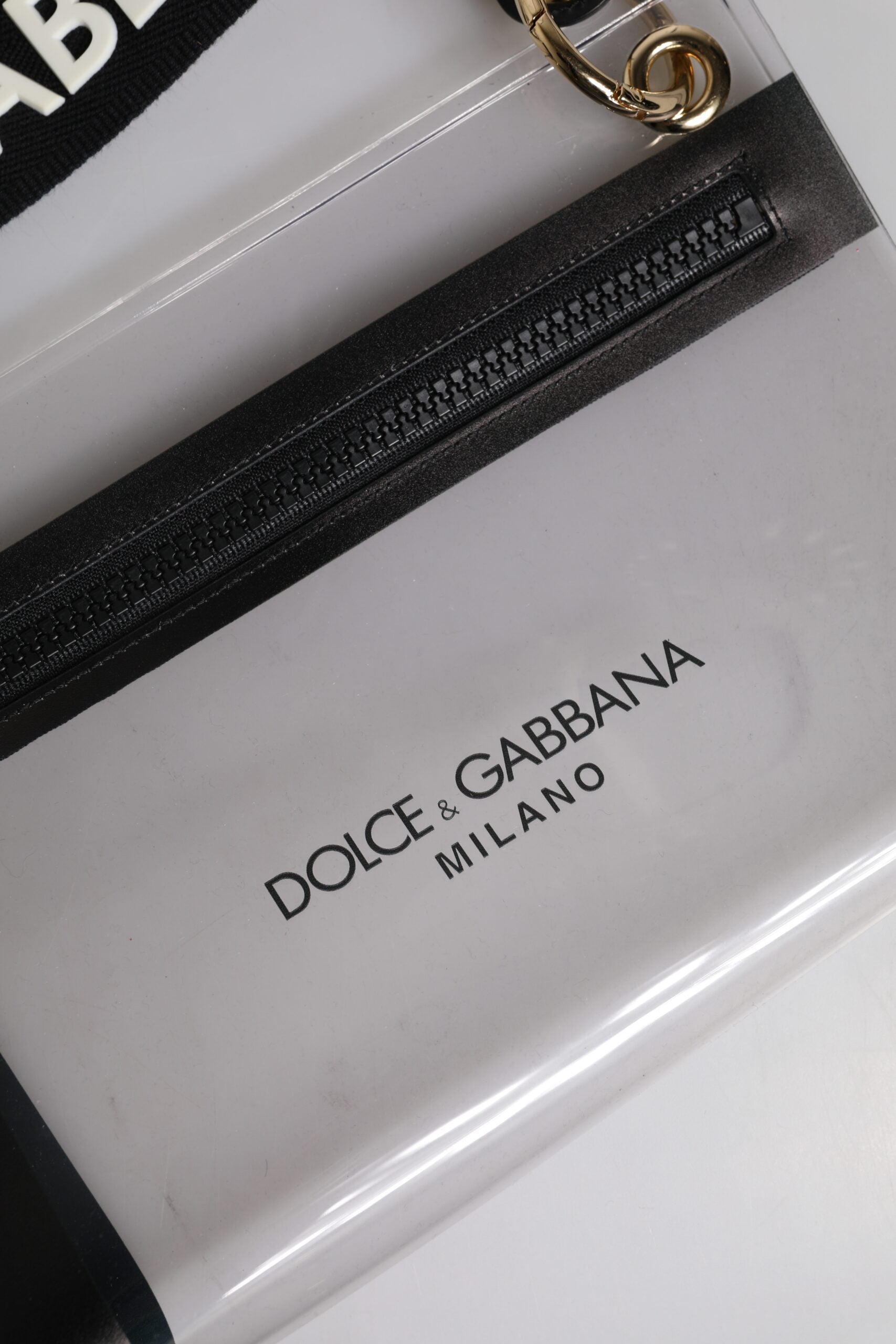 Geantă de umăr Dolce & Gabbana din piele transparentă din PVC