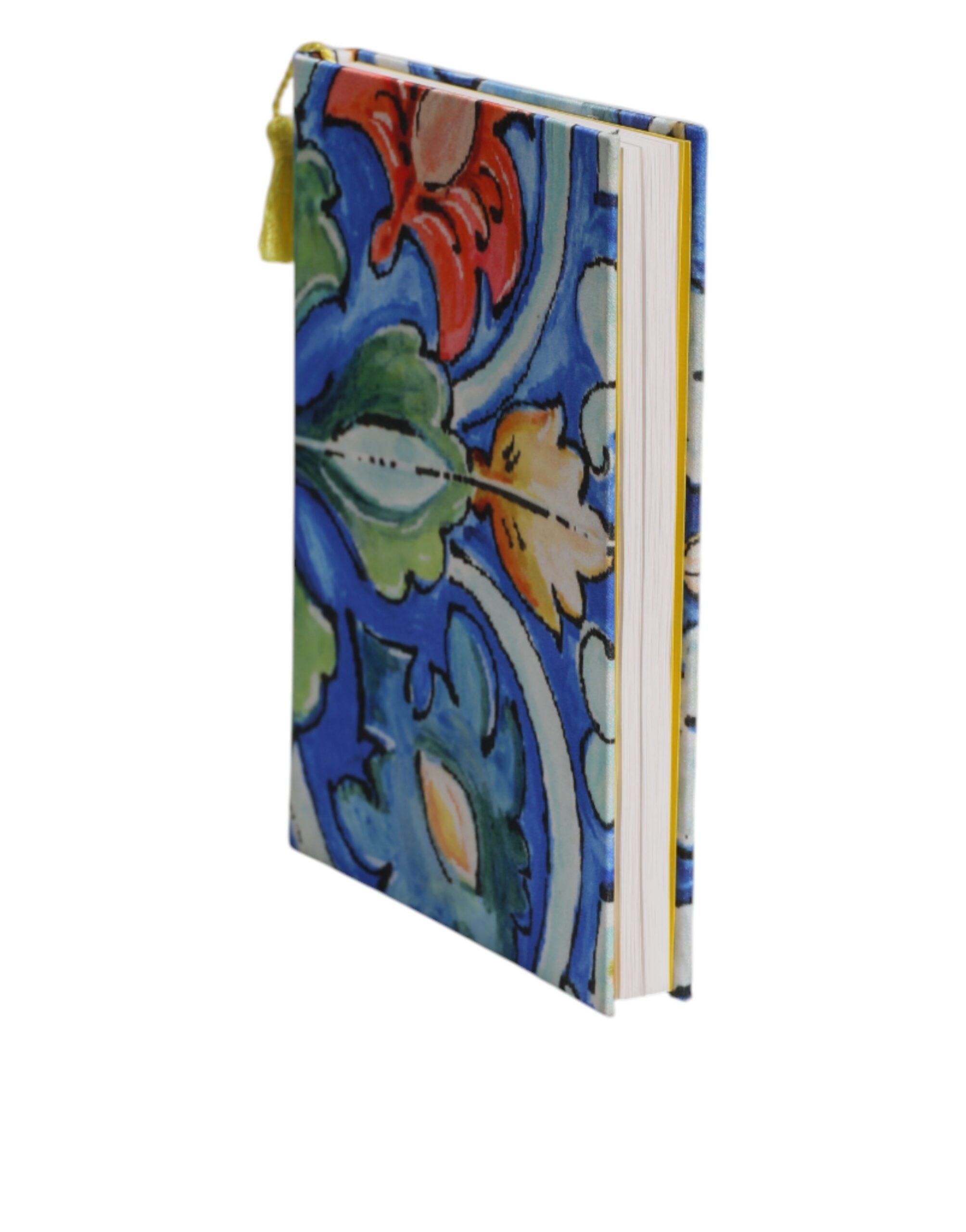 Dolce & Gabbana Mehrfarbiges Notizbuch aus Polyester mit Siciliano-Blumendruck