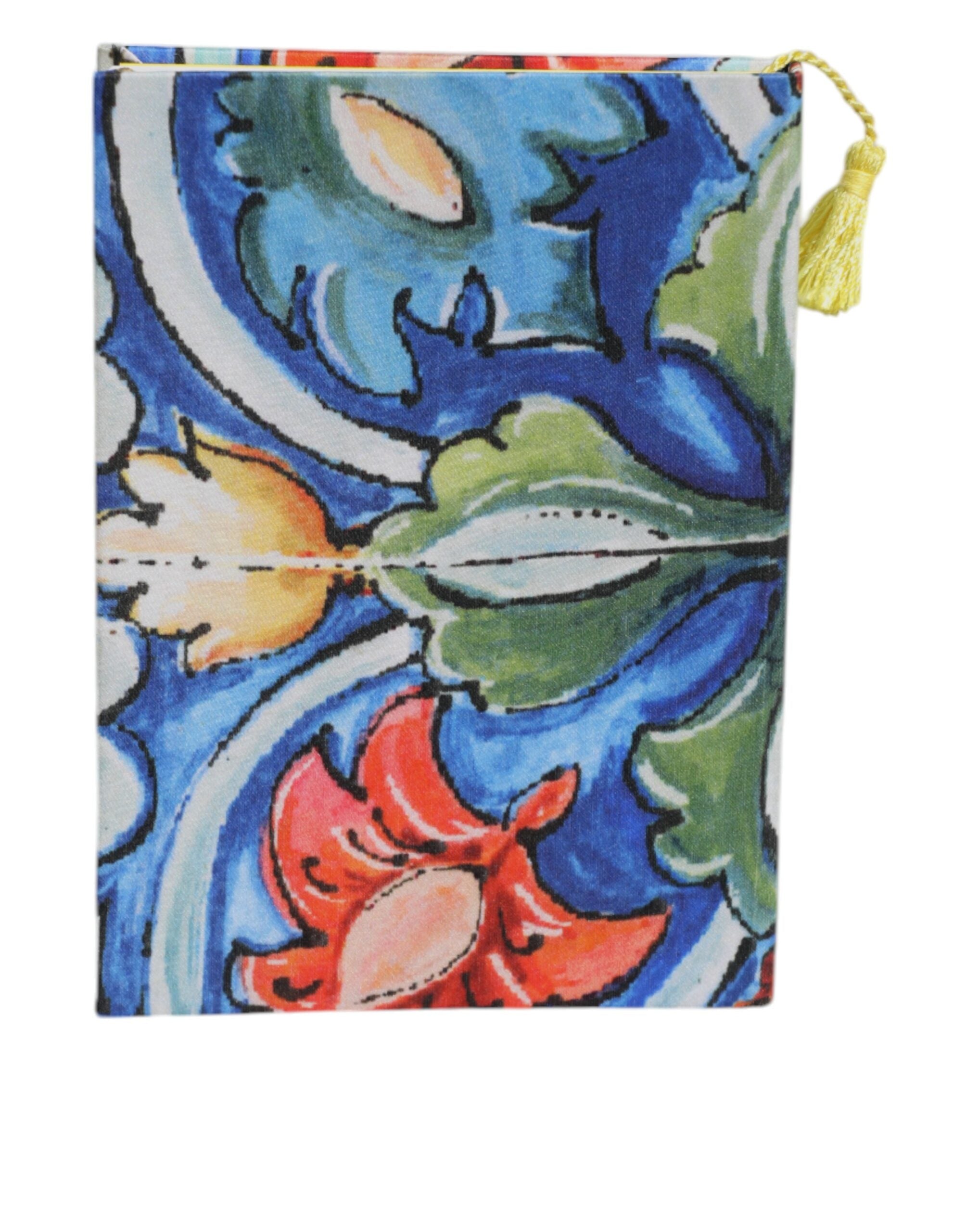 Dolce & Gabbana Mehrfarbiges Notizbuch aus Polyester mit Siciliano-Blumendruck