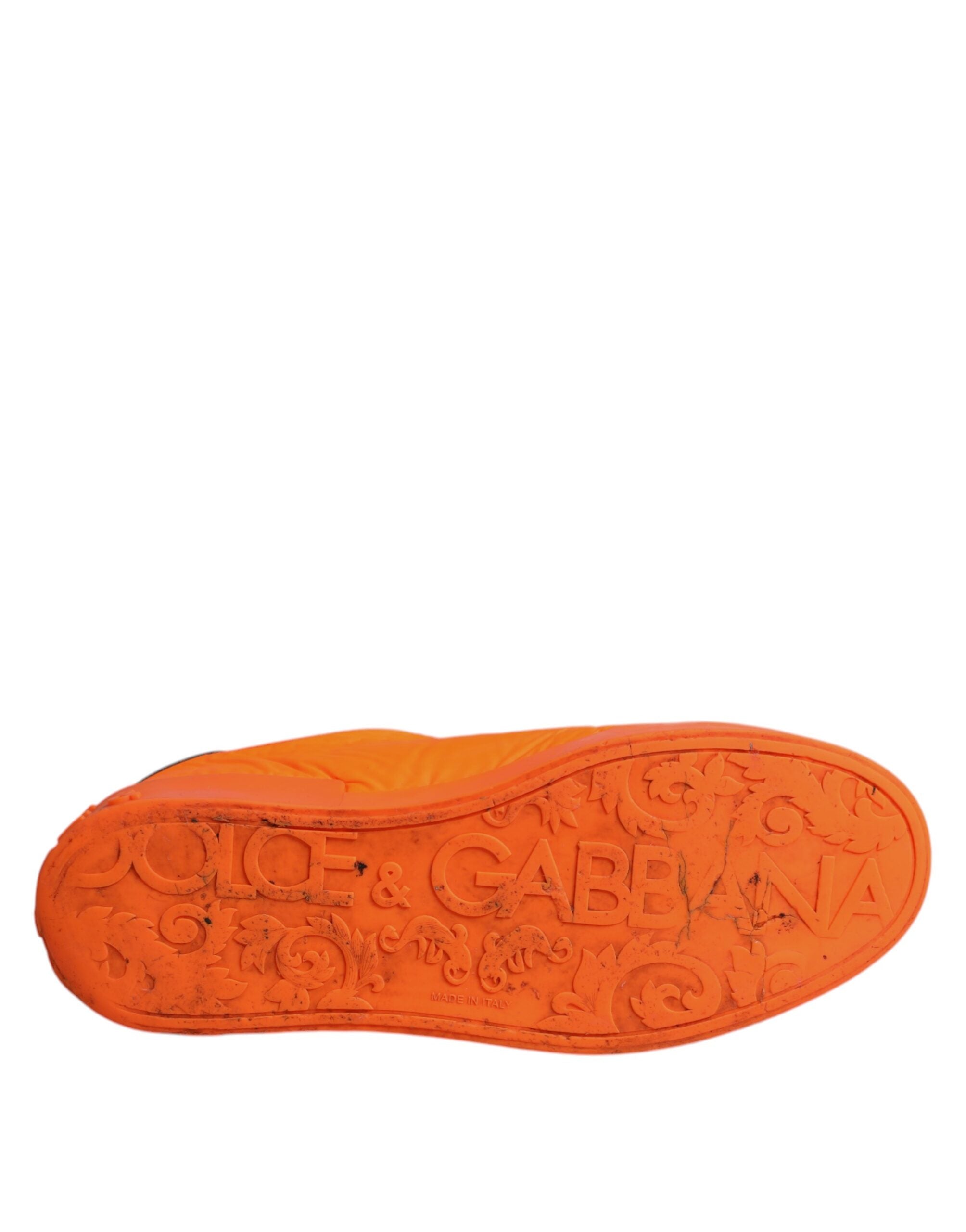 Dolce & Gabbana Orange Portofino Logo Tape Herren Sneakers Schuhe