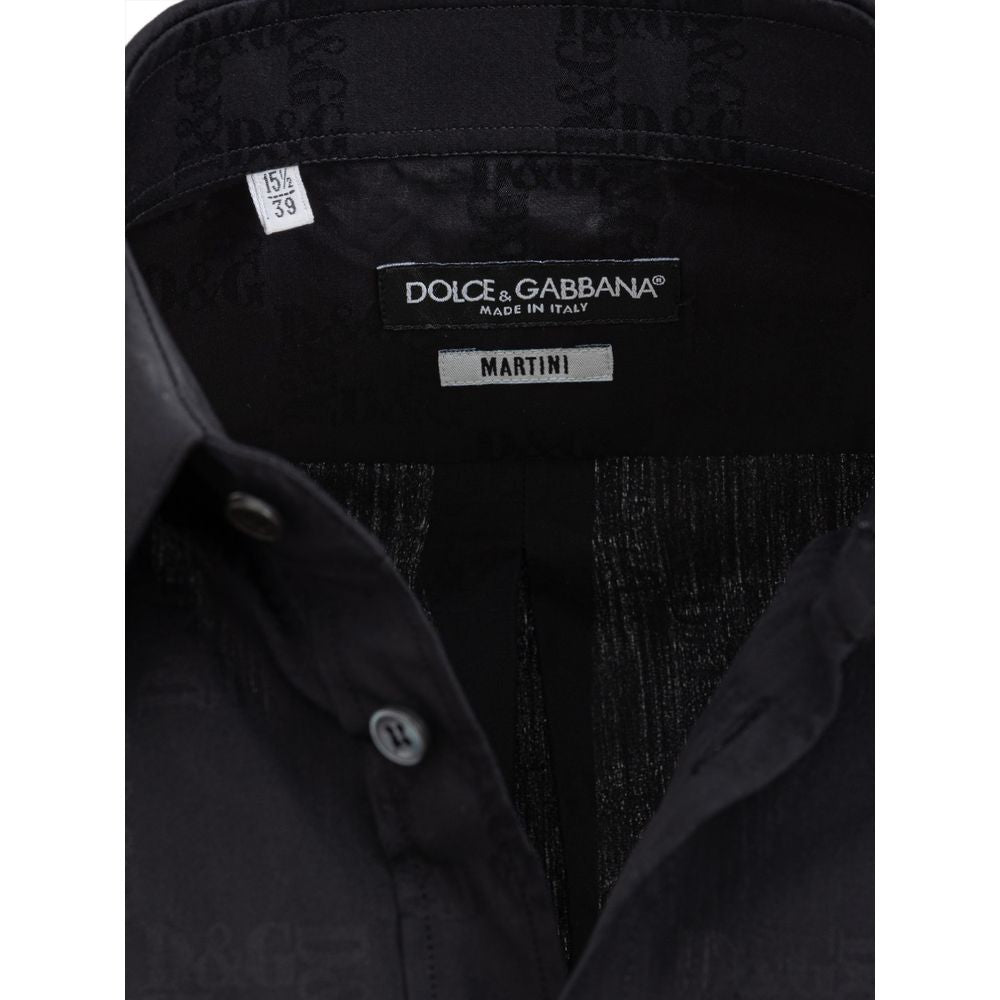 Schwarzes Baumwollhemd von Dolce & Gabbana