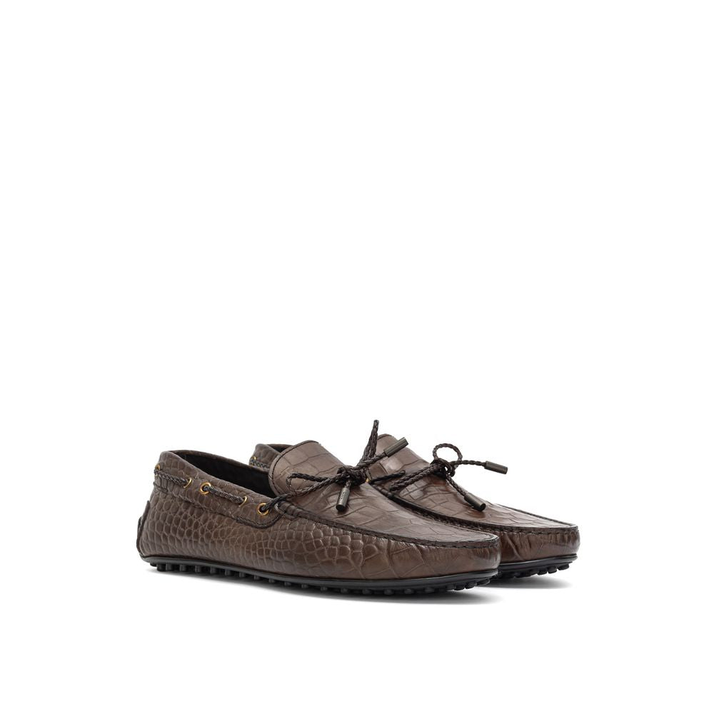 Mocasini din piele maro Tod's