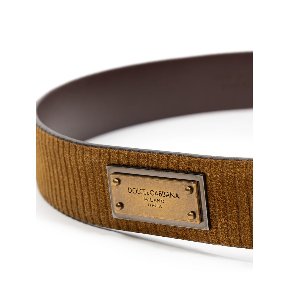 Curea din piele maro Dolce & Gabbana