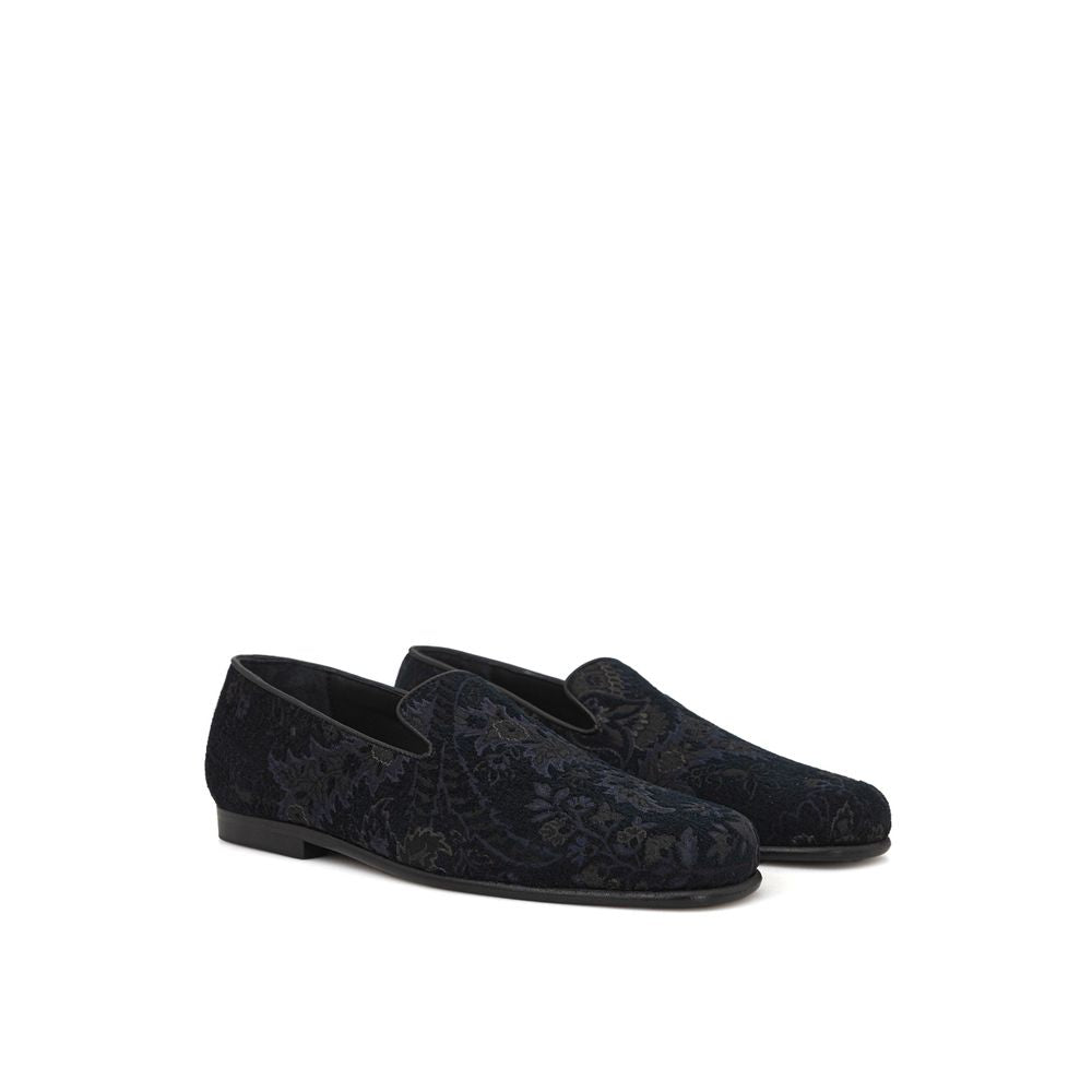 Mocasini Etro din piele albastră