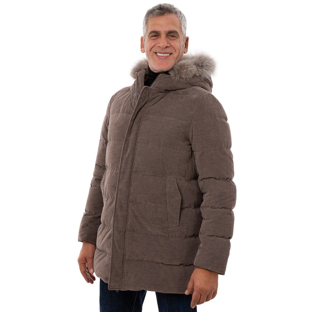Jachetă Herno din bumbac maro