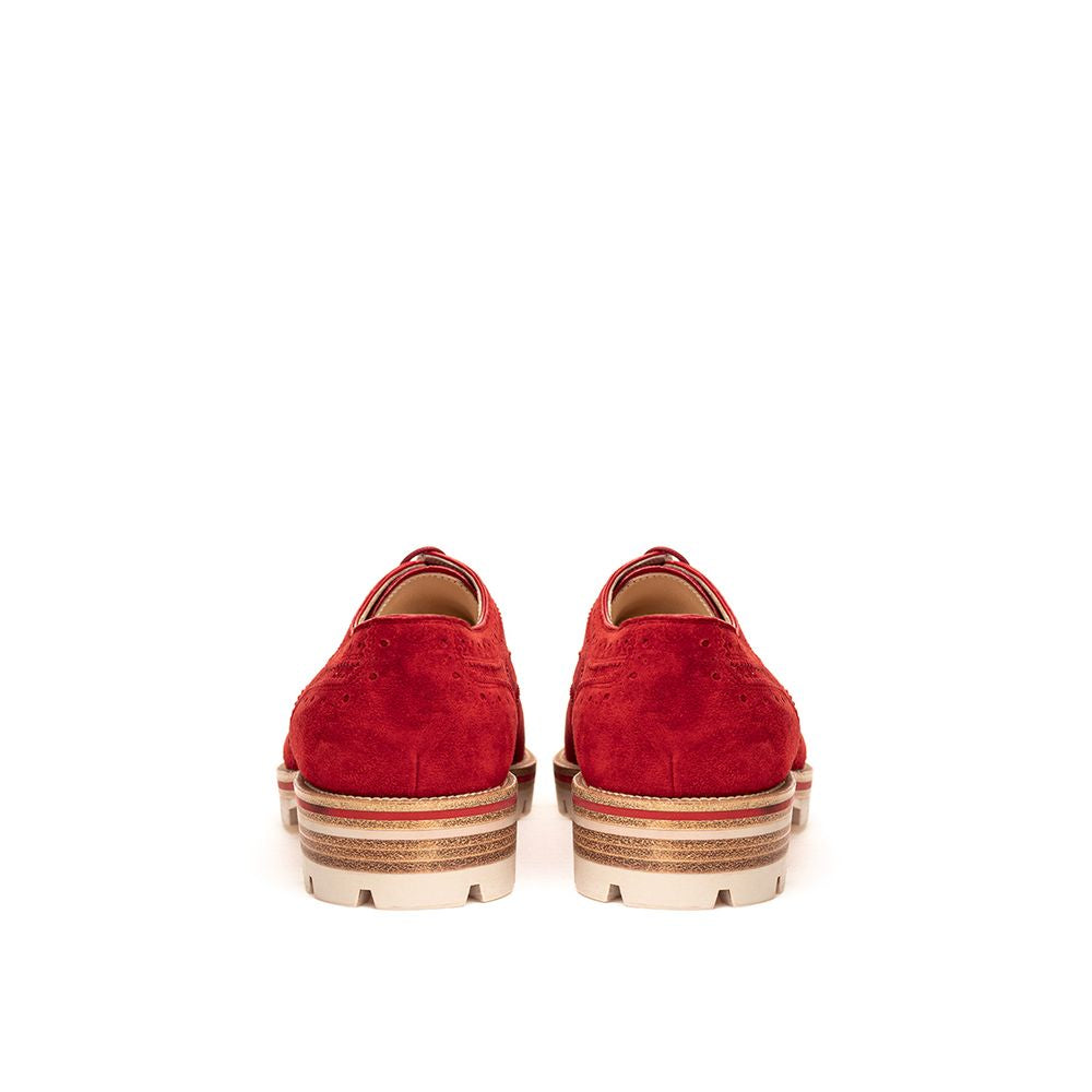 Christian Louboutin Flache Schuhe aus rotem Wildleder