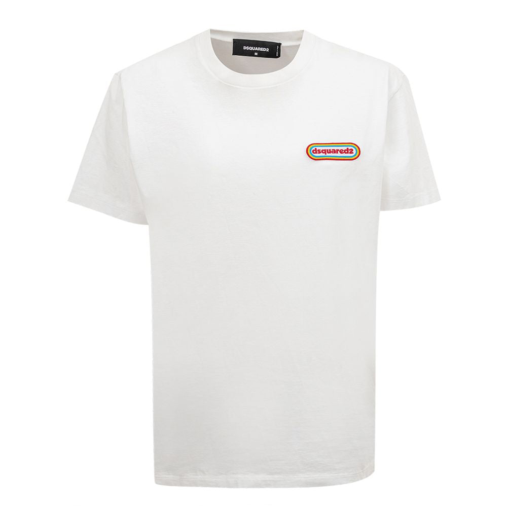 Tricou Dsquared² Chic alb cu imprimeu de bumbac