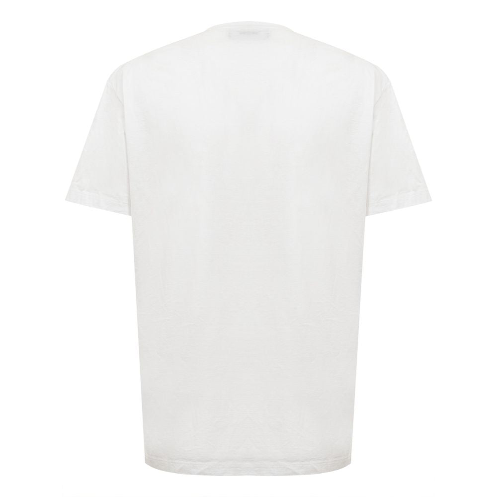Tricou Dsquared² Chic alb cu imprimeu de bumbac