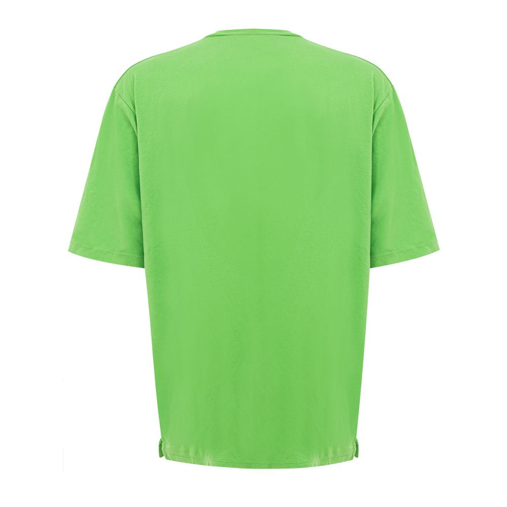 Tricou Dsquared² din bumbac verde electric pentru bărbați