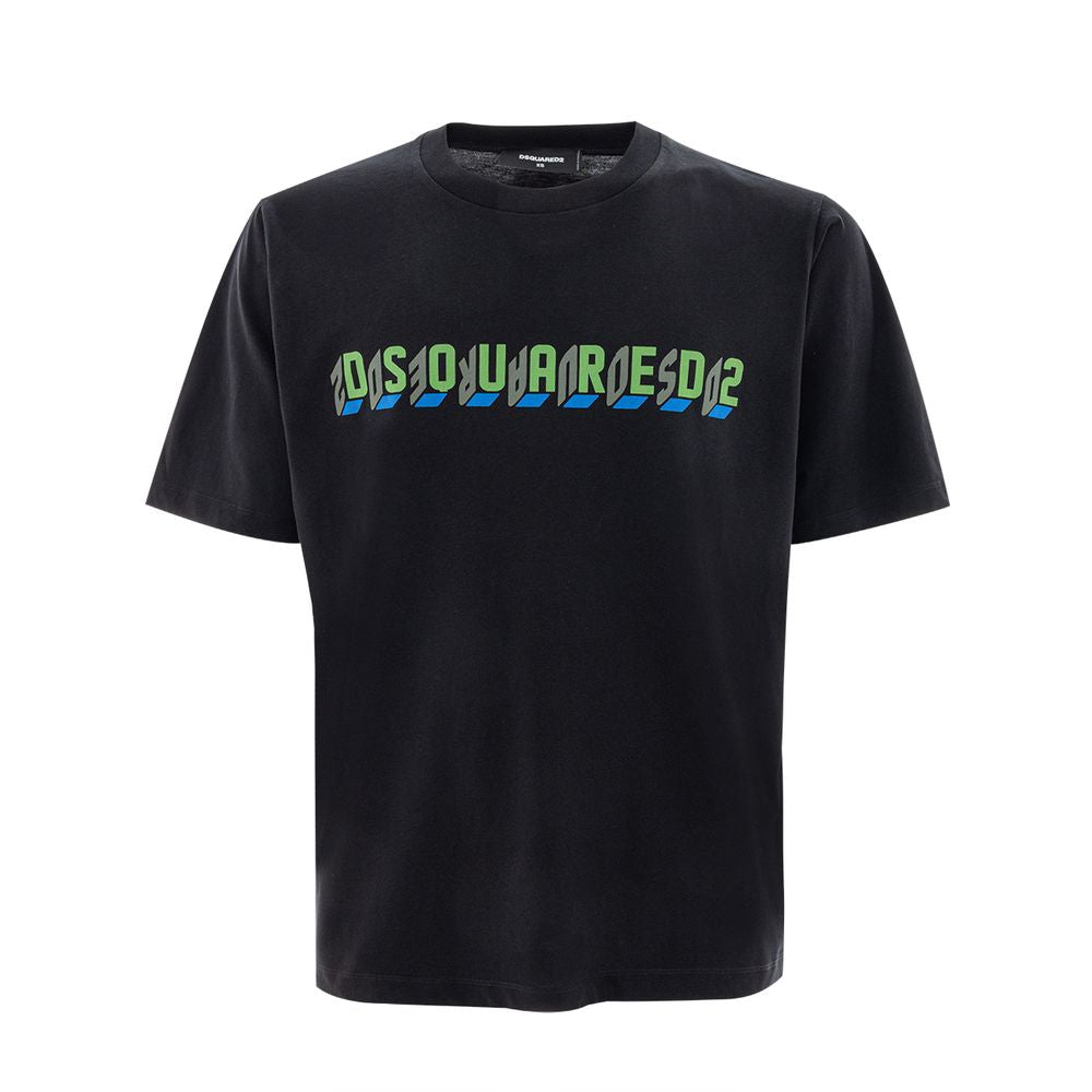 Tricou negru din bumbac Dsquared²