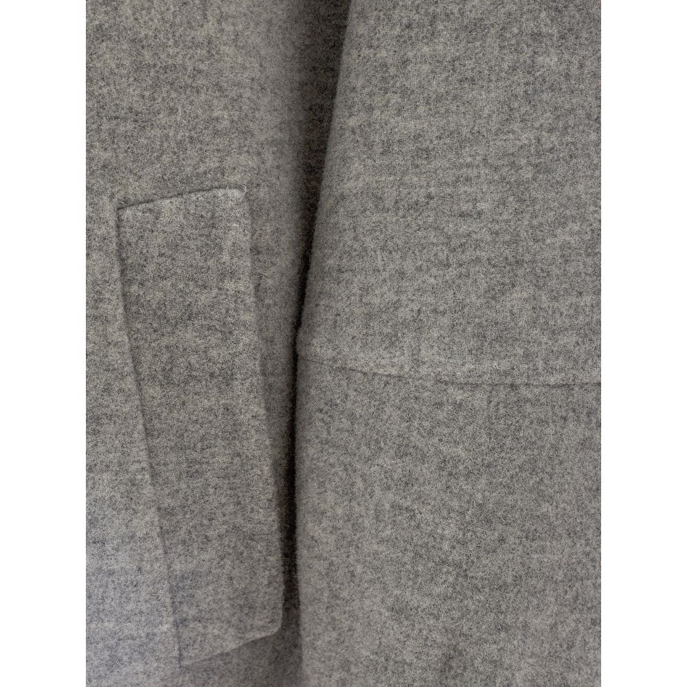 Elegante graue Wolljacke von Herno für zeitlosen Stil