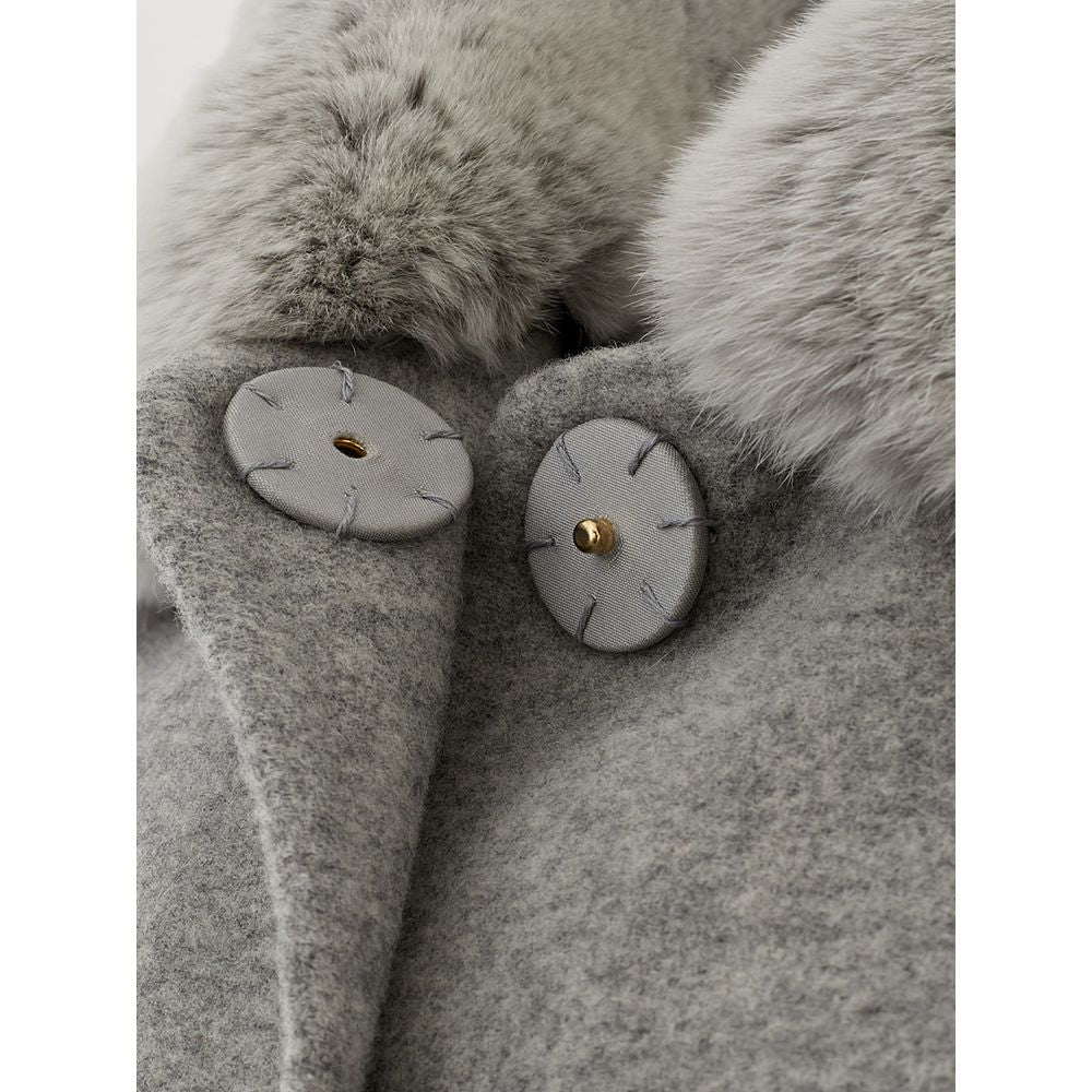 Elegante graue Wolljacke von Herno für zeitlosen Stil