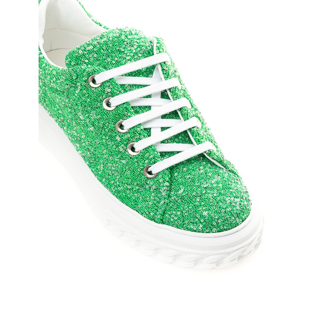 Casadei – Smaragdgrüne Elegance-Sneaker aus Leder
