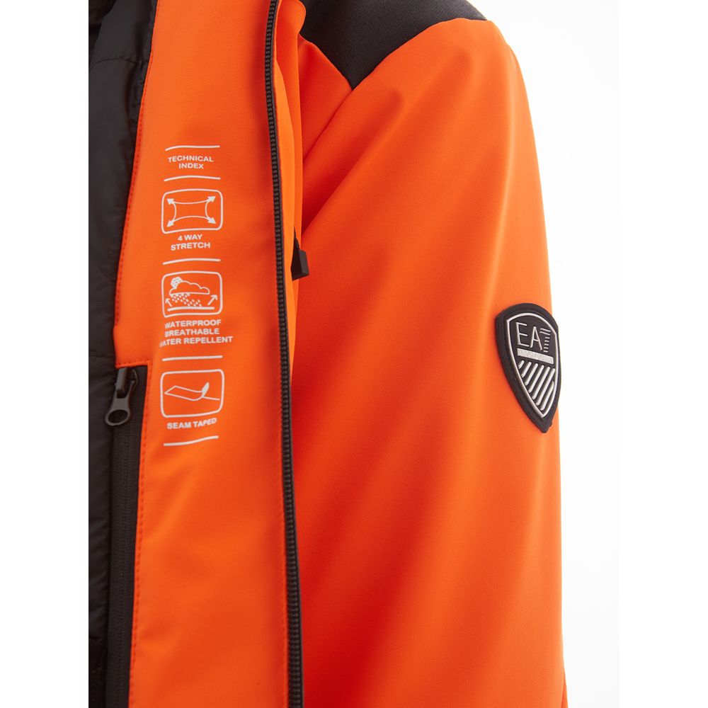EA7 Emporio Armani – Strahlend orangefarbene EA7-Leichte Jacke