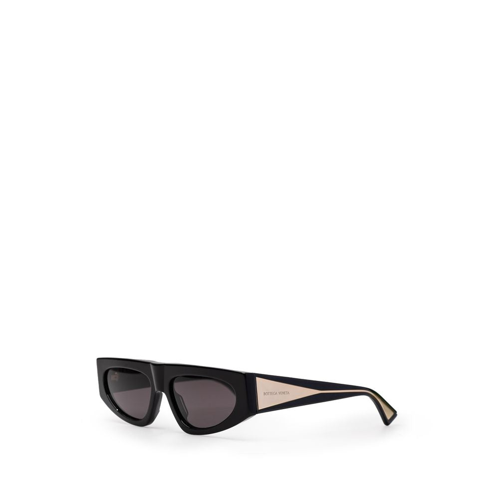 Ochelari de soare Bottega Veneta negri cu model Haircalf