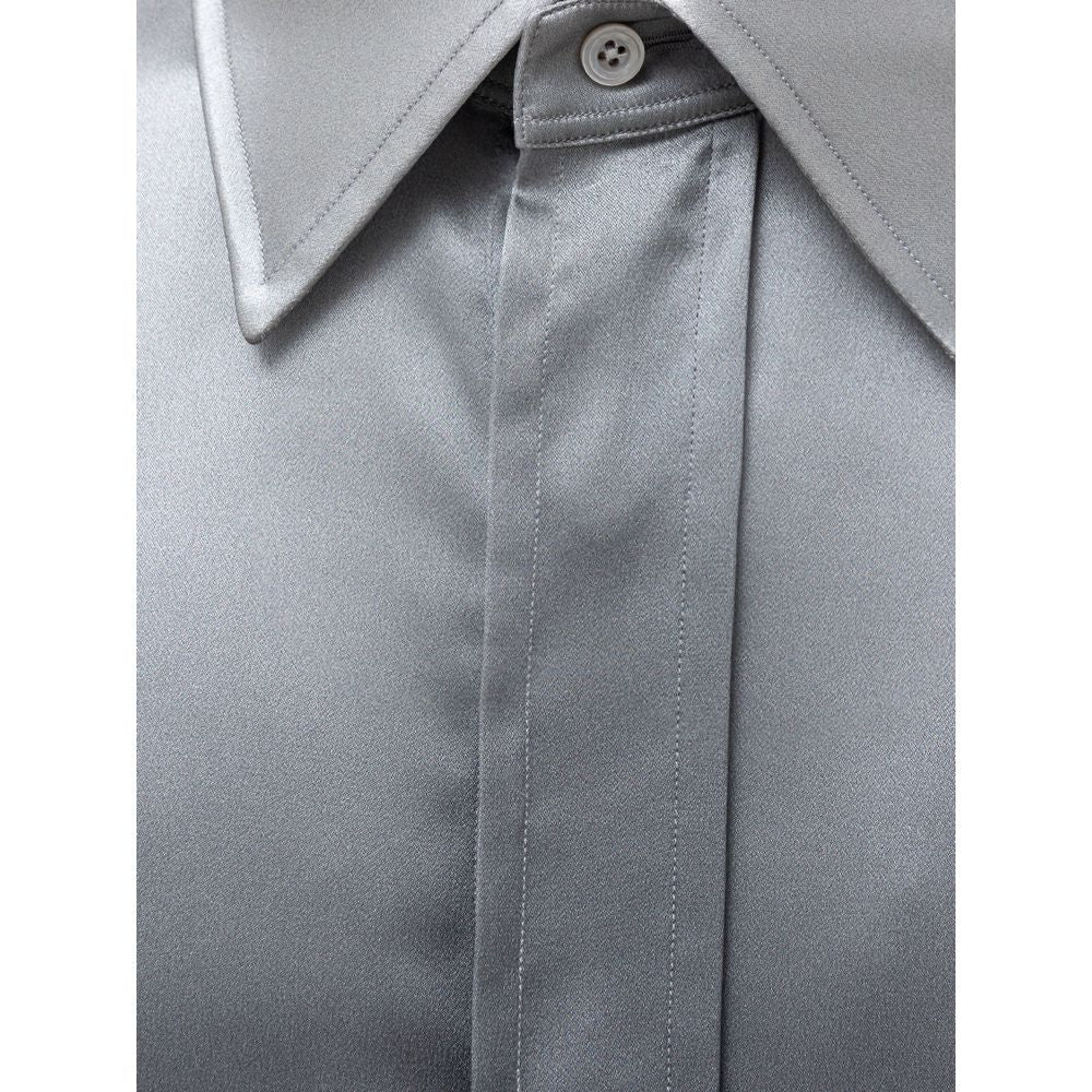 Graues Seidenhemd von Tom Ford