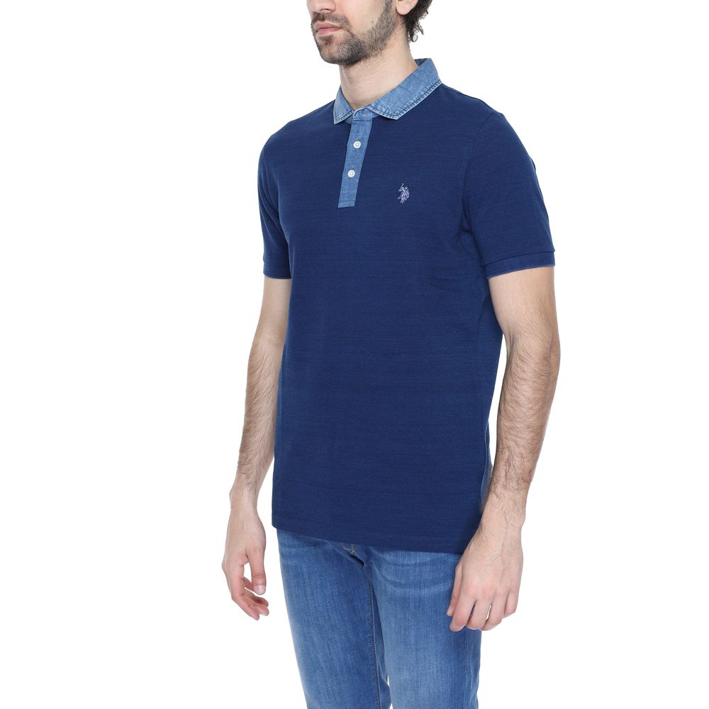 US POLO ASSN. Blaues Poloshirt aus Baumwolle