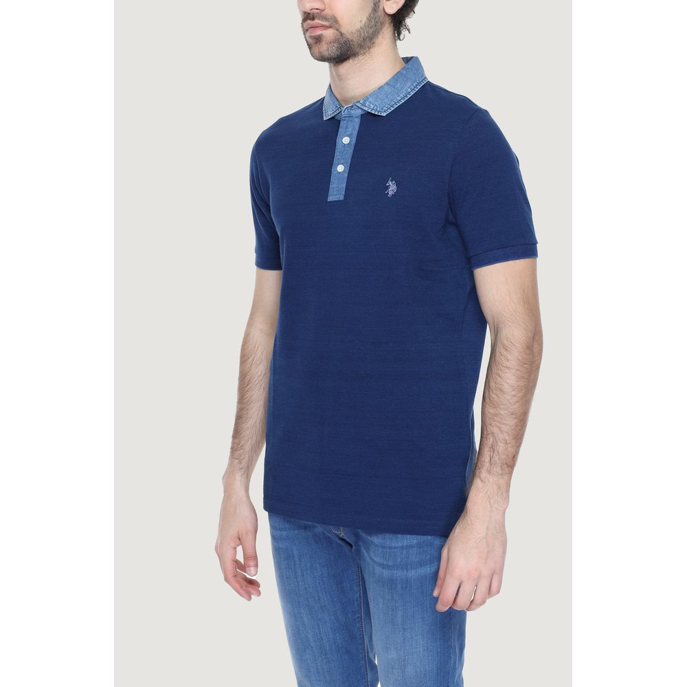 US POLO ASSN. Blaues Poloshirt aus Baumwolle