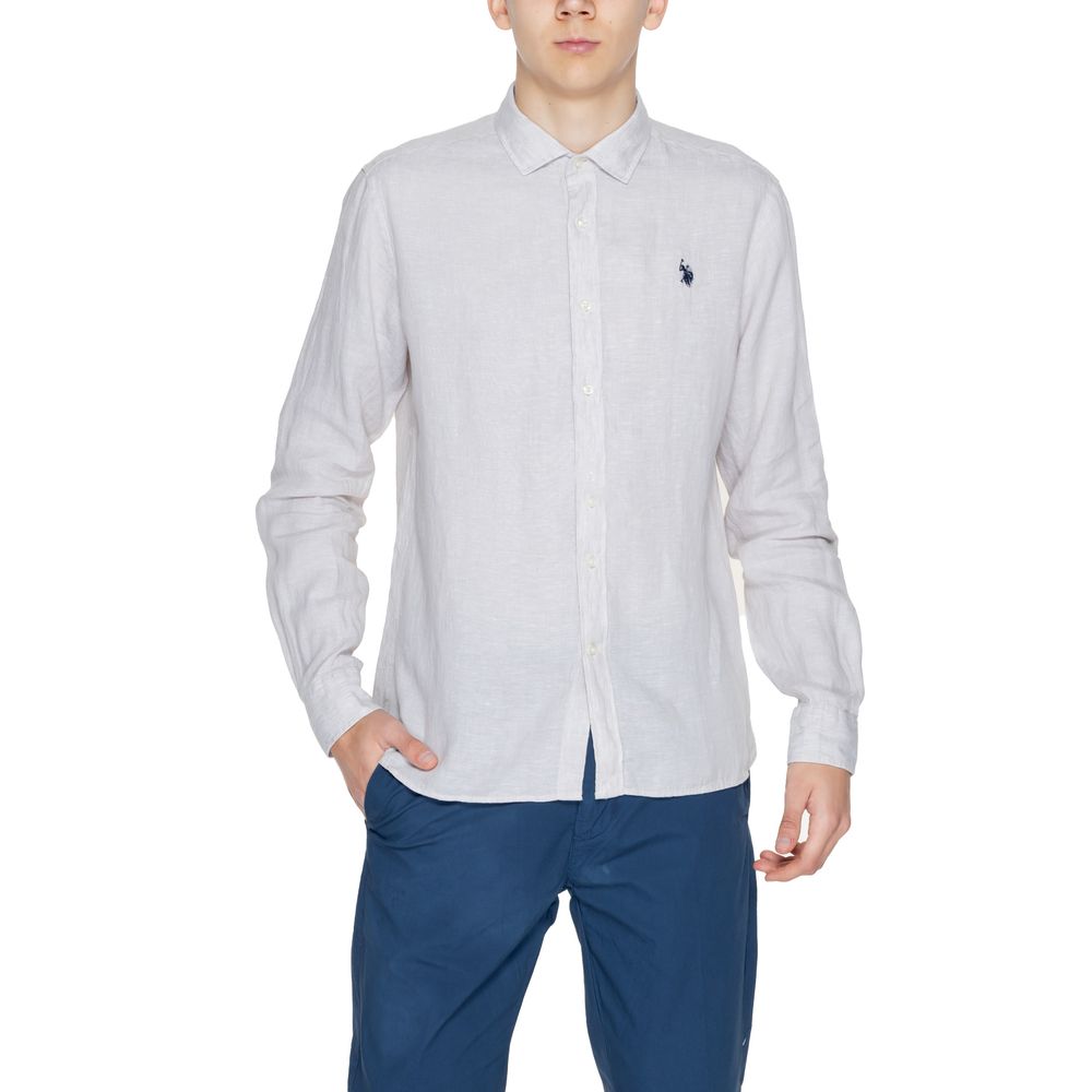 US POLO ASSN. Beiges Leinenhemd