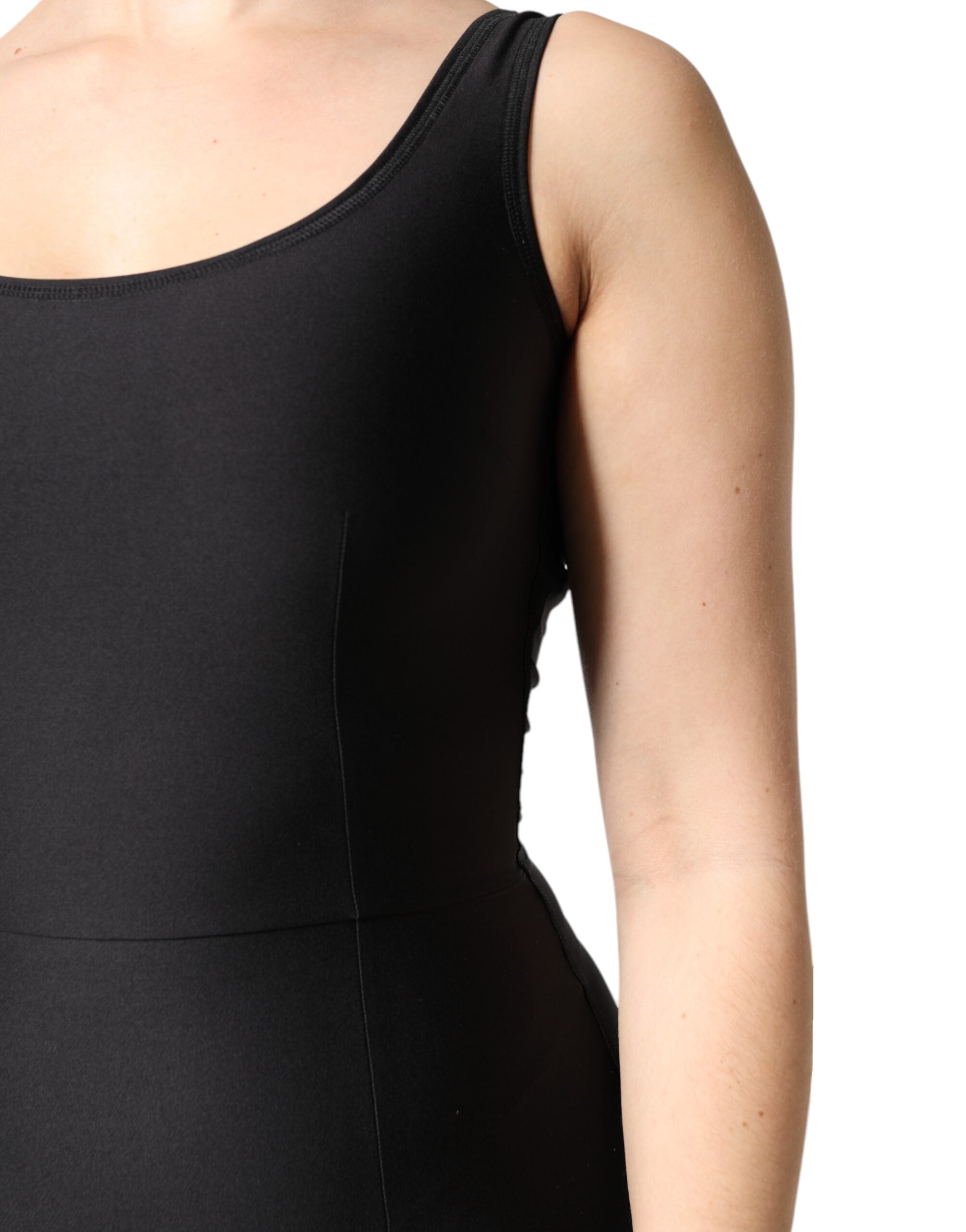 Dolce & Gabbana Rochie scurtă neagră fără mâneci, model bodycon, pentru femei