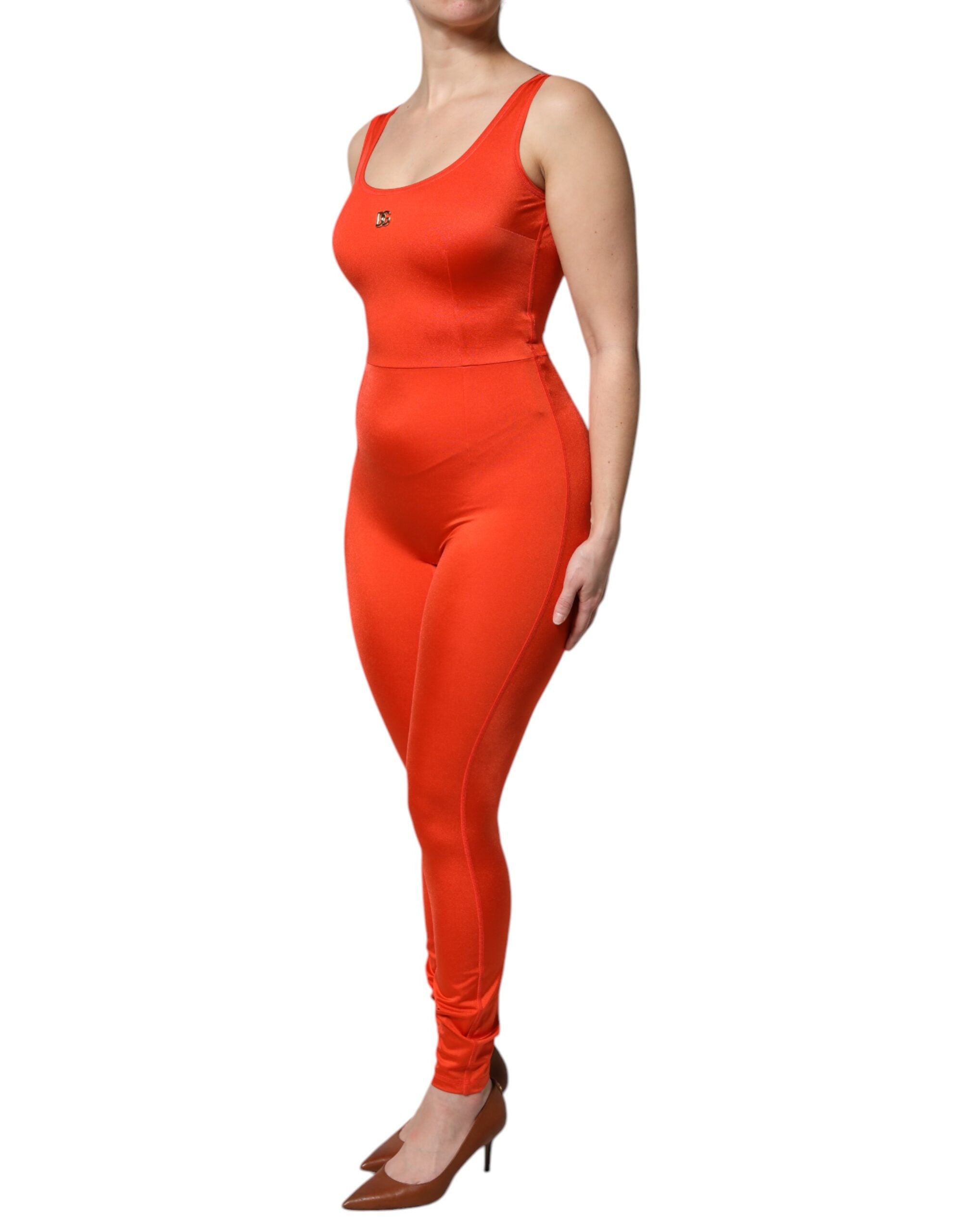 Rochie scurtă fără mâneci Dolce & Gabbana, portocalie