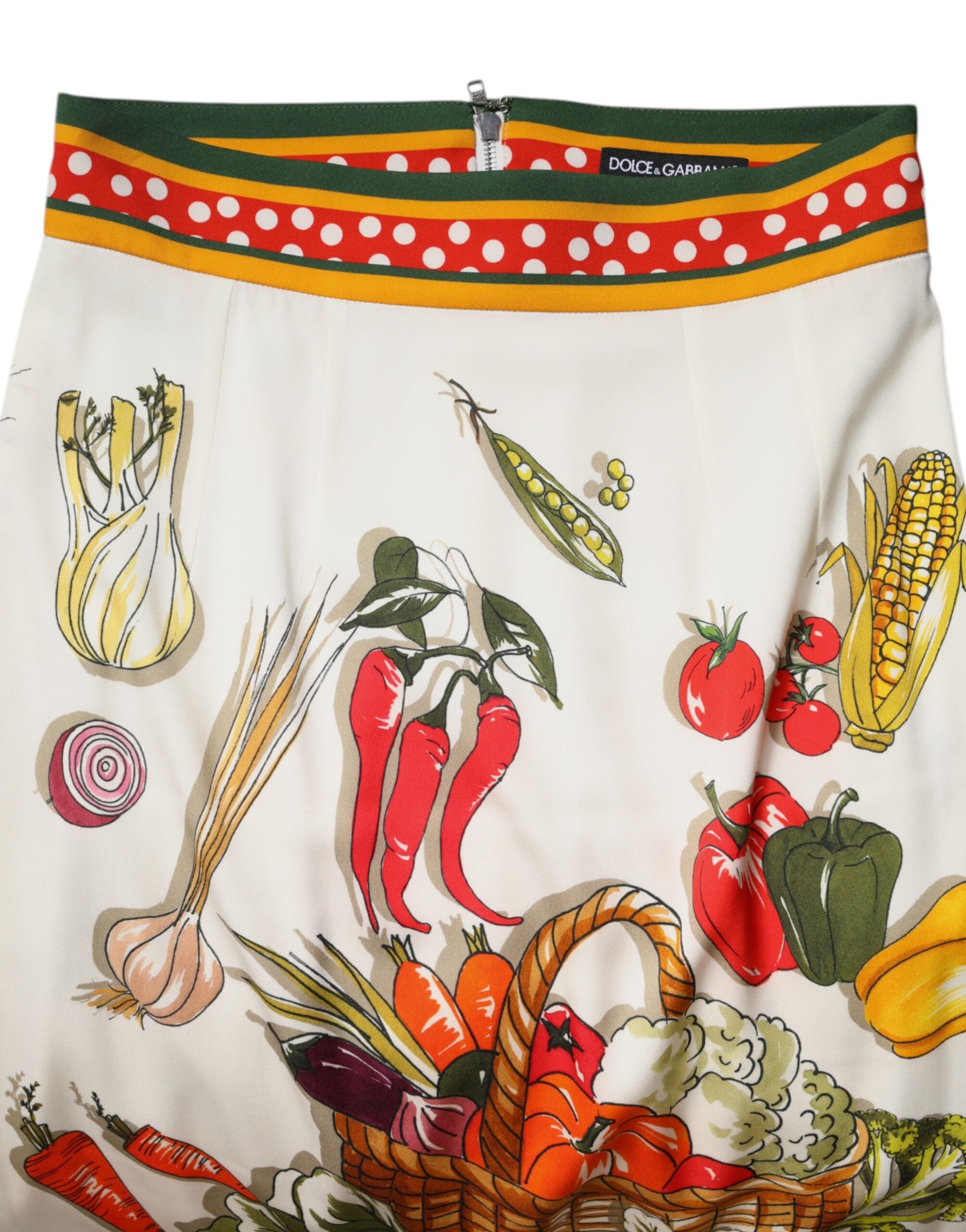 Dolce & Gabbana – Mehrfarbiger Midirock mit Bleistiftschnitt und hoher Taille