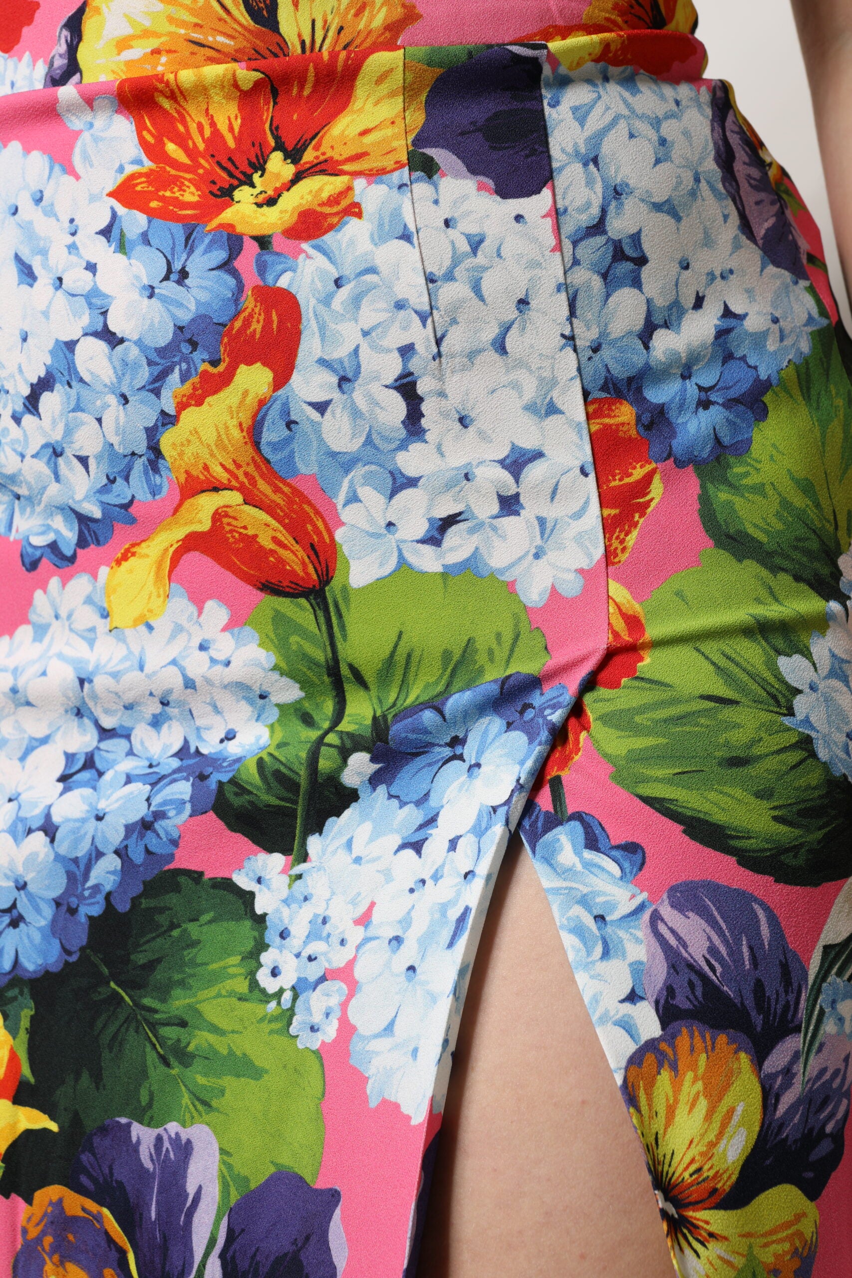 Dolce & Gabbana Fustă midi cu talie înaltă și imprimeu floral multicolor