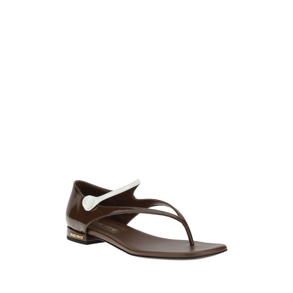 Sandale tip tanga Miu Miu