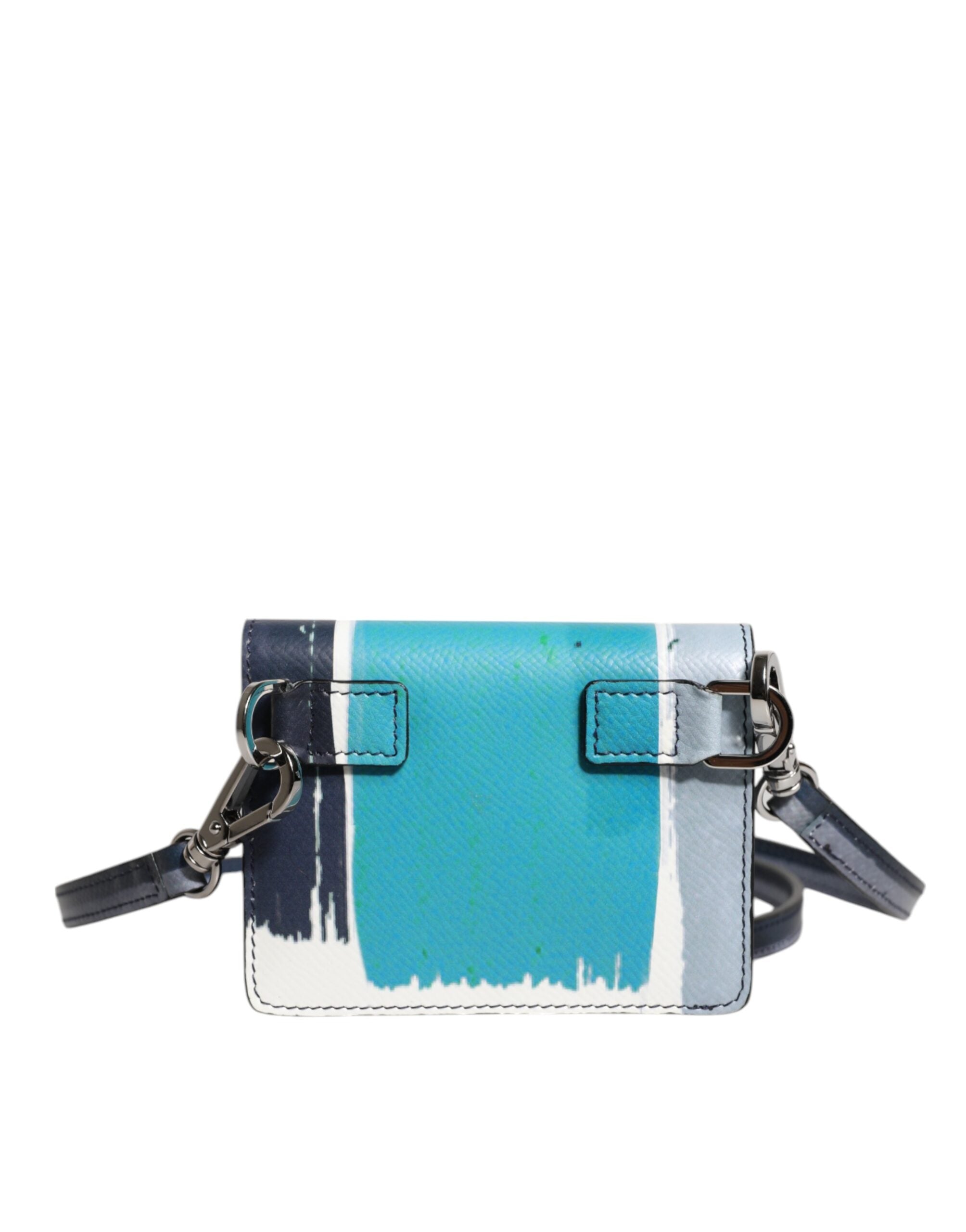 Portofel Dolce & Gabbana din piele multicoloră cu logo DG, pliabil, cu portcard