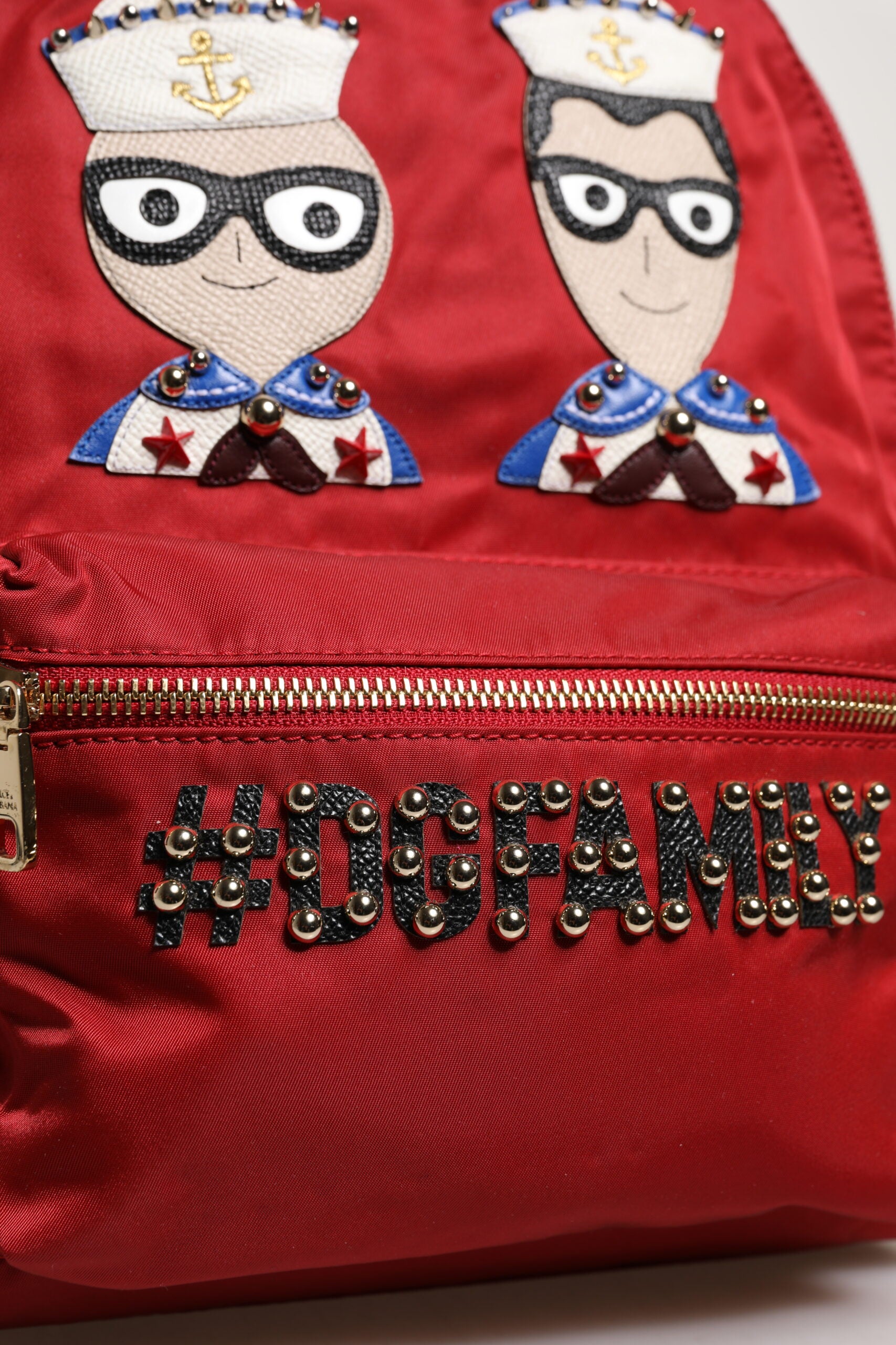 Dolce & Gabbana Roter #DGFAMILY VULCANO Verzierungsrucksack