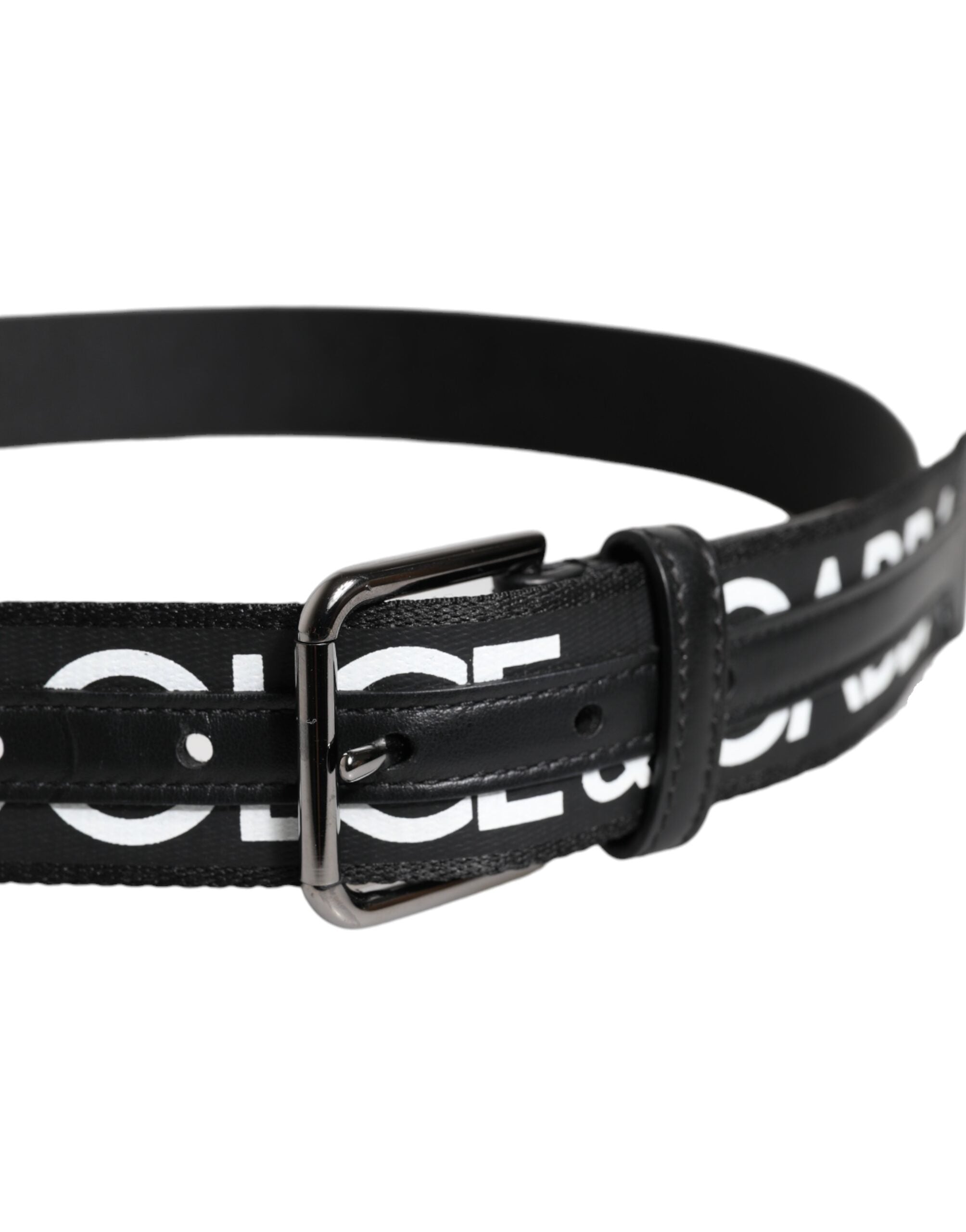 Dolce & Gabbana – Klassischer Gürtel aus schwarzem Leder mit Metall-Logoschnalle