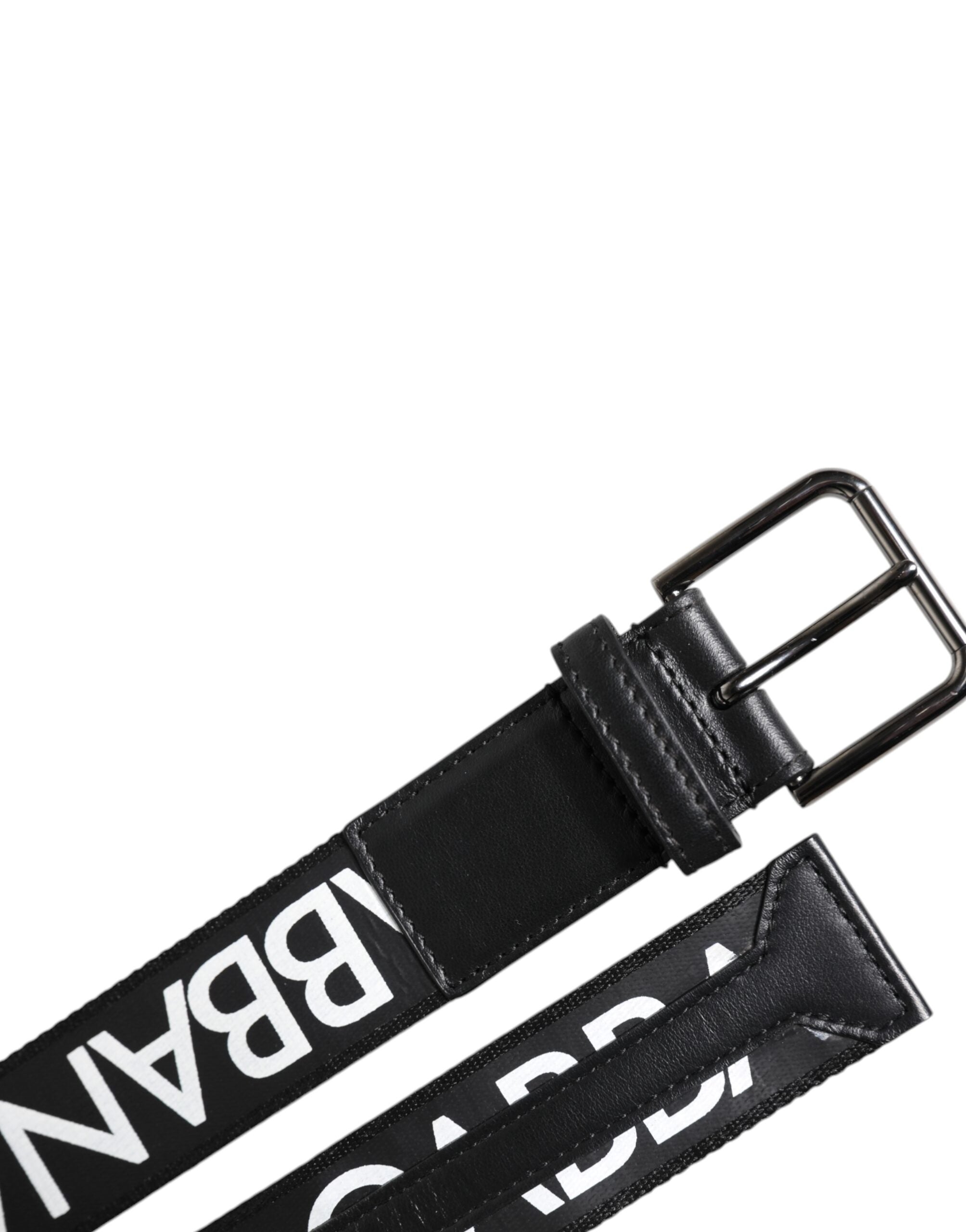 Dolce & Gabbana – Klassischer Gürtel aus schwarzem Leder mit Metall-Logoschnalle