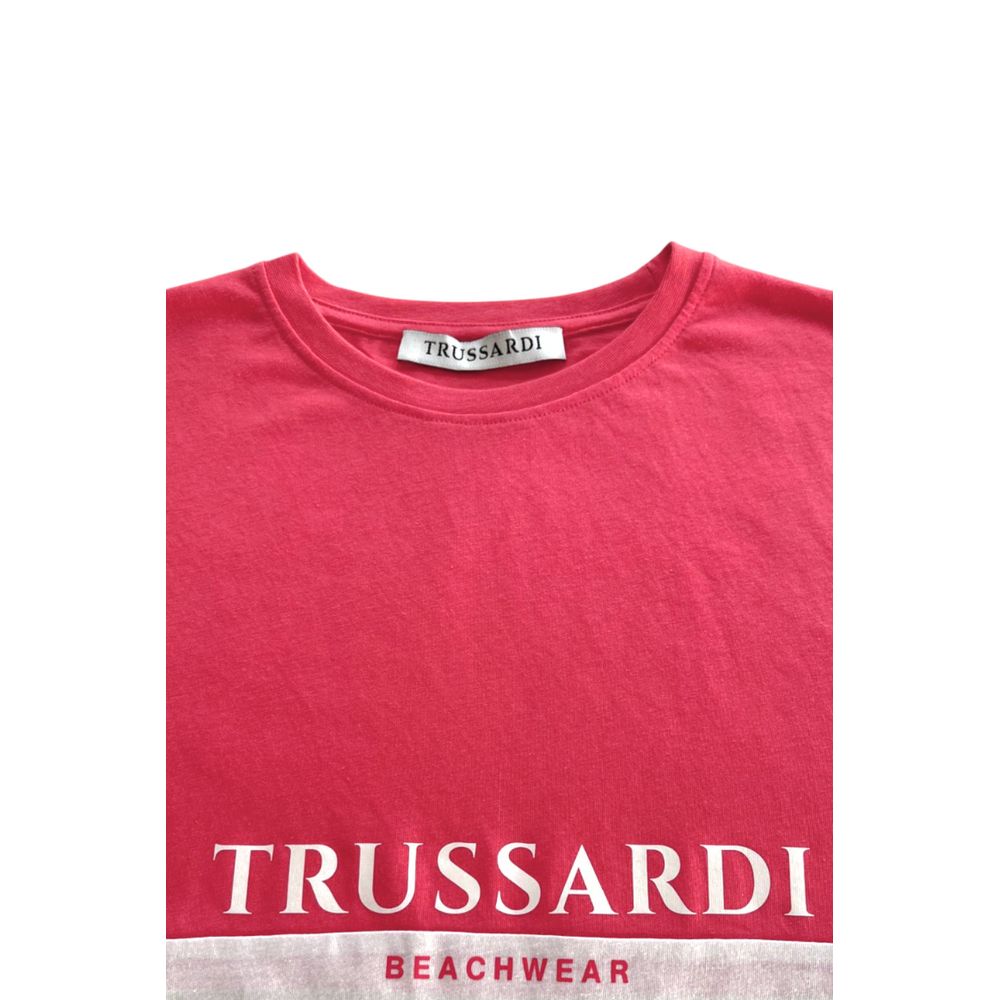 Trussardi Beachwear Weißes Herren-T-Shirt aus Baumwolle