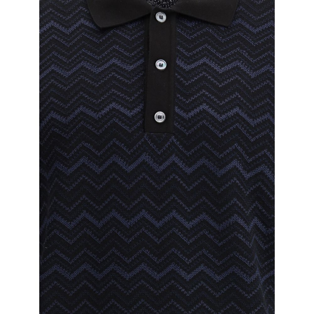 Tricou polo tricotat Missoni