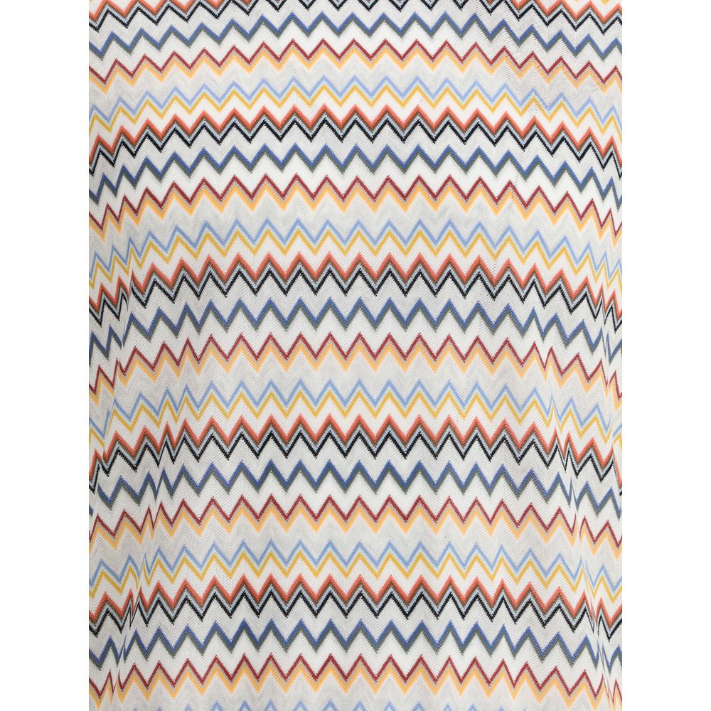 Missoni – Strick-T-Shirt mit Zickzack-Muster