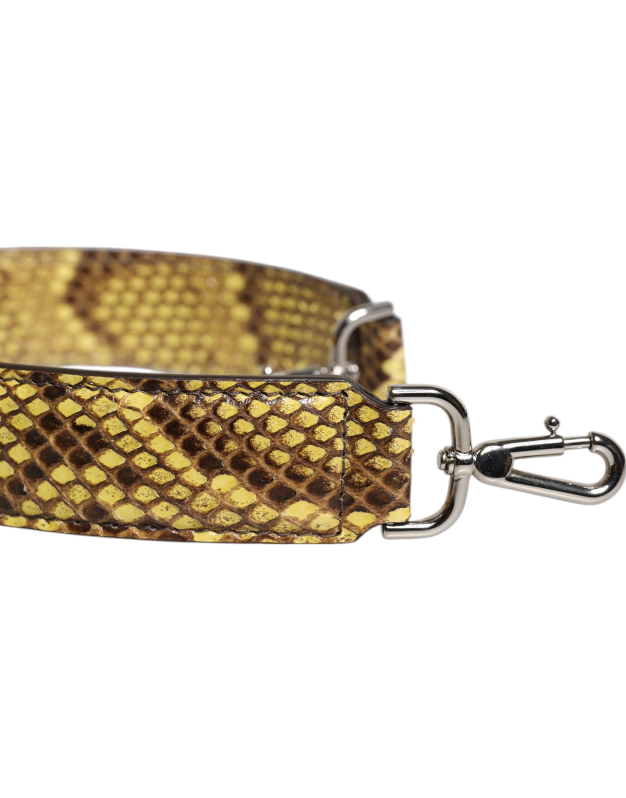 Geantă de umăr Dolce & Gabbana din piele exotică galbenă