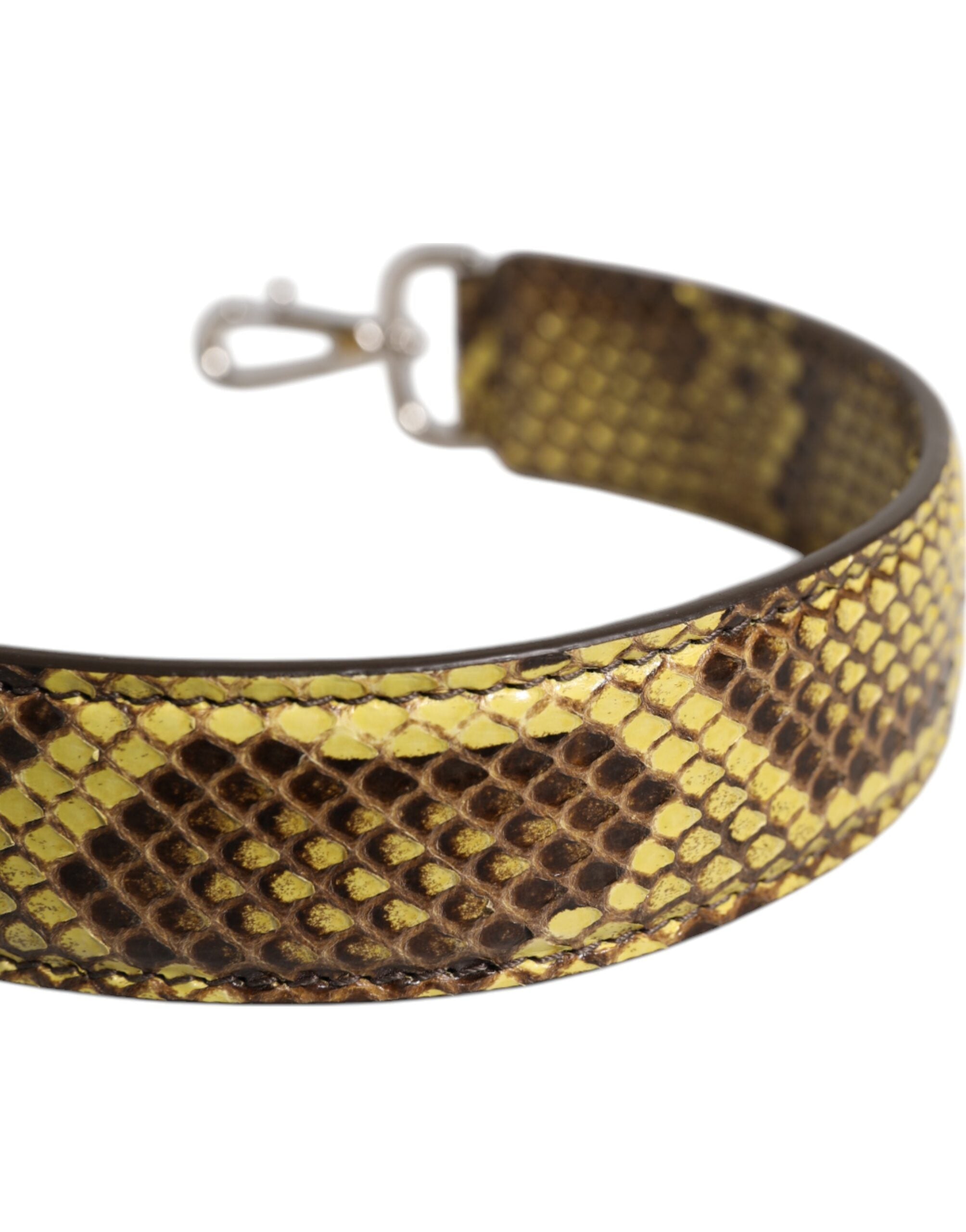Geantă de umăr Dolce & Gabbana din piele exotică galbenă