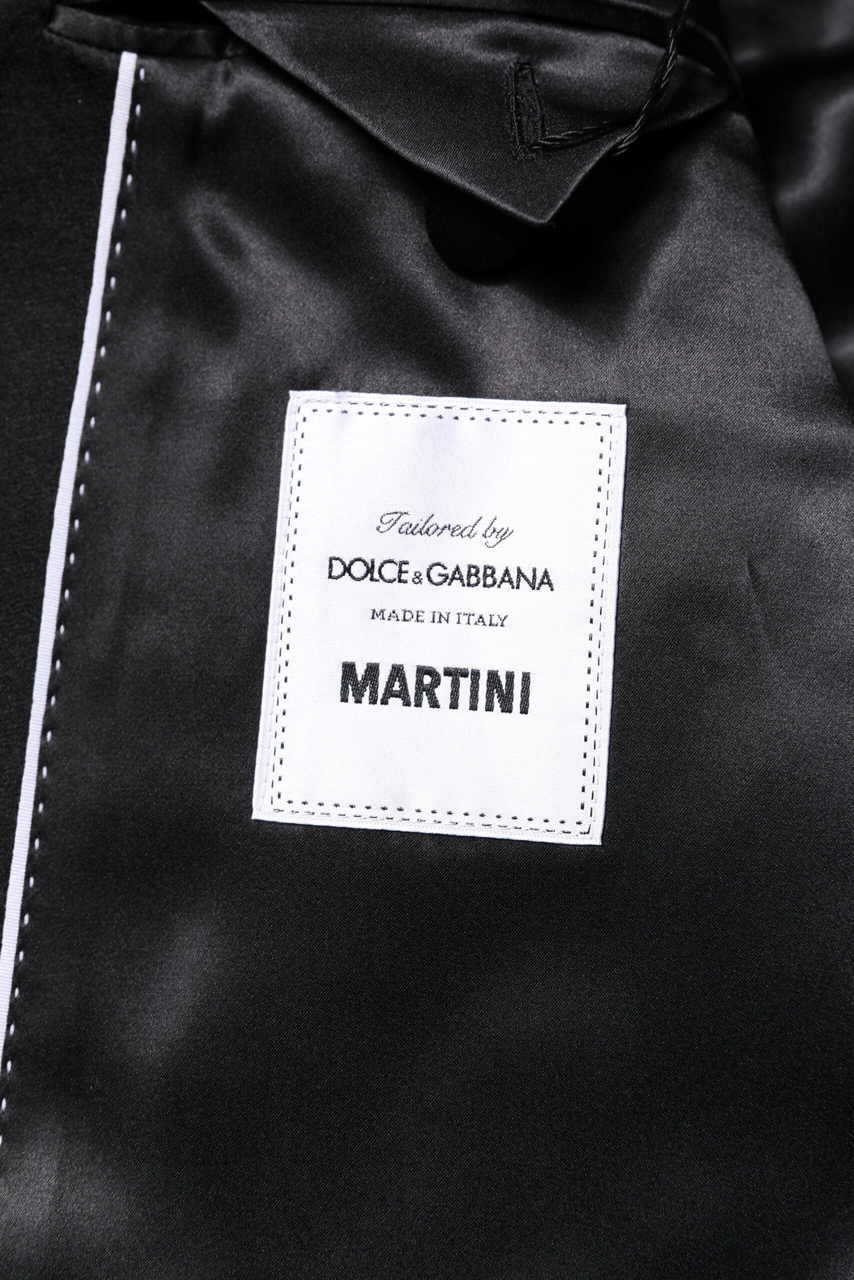 Dolce & Gabbana Schwarzer einreihiger Herrenmantel MARTINI Blazer